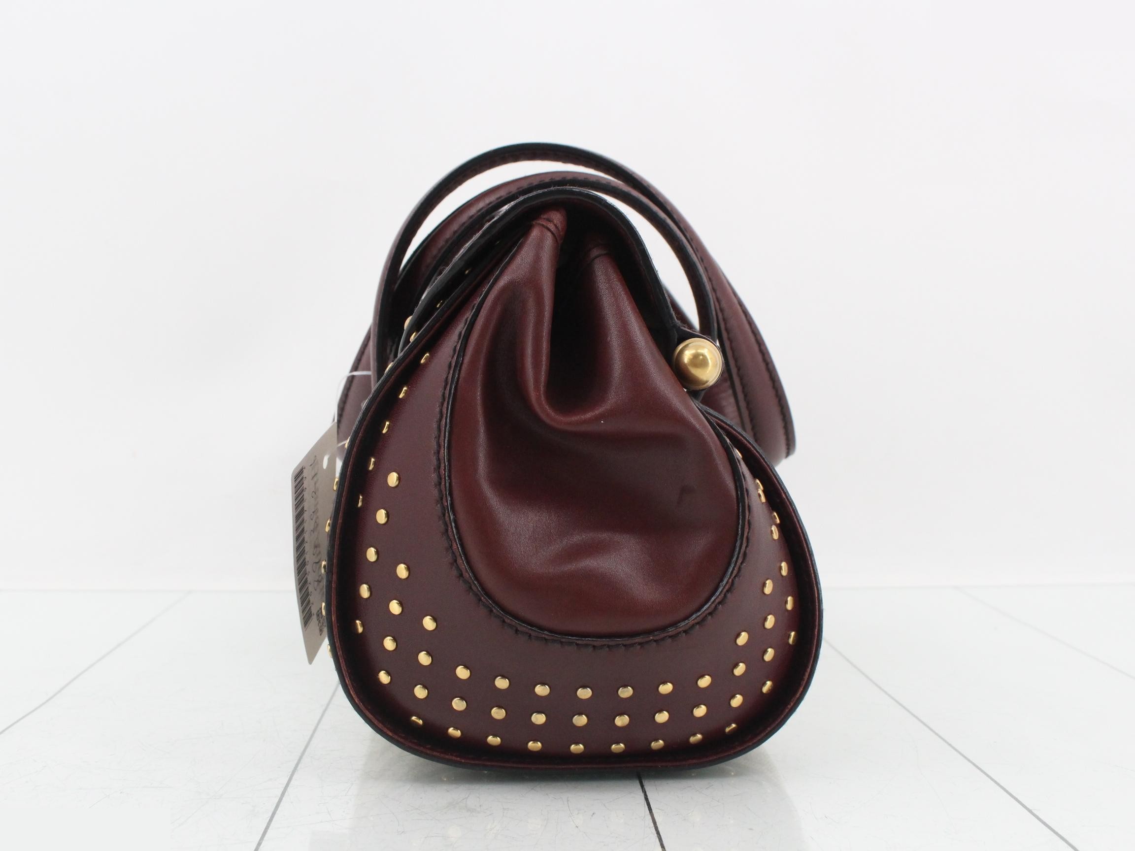 Bamboo studded handbag — view 4