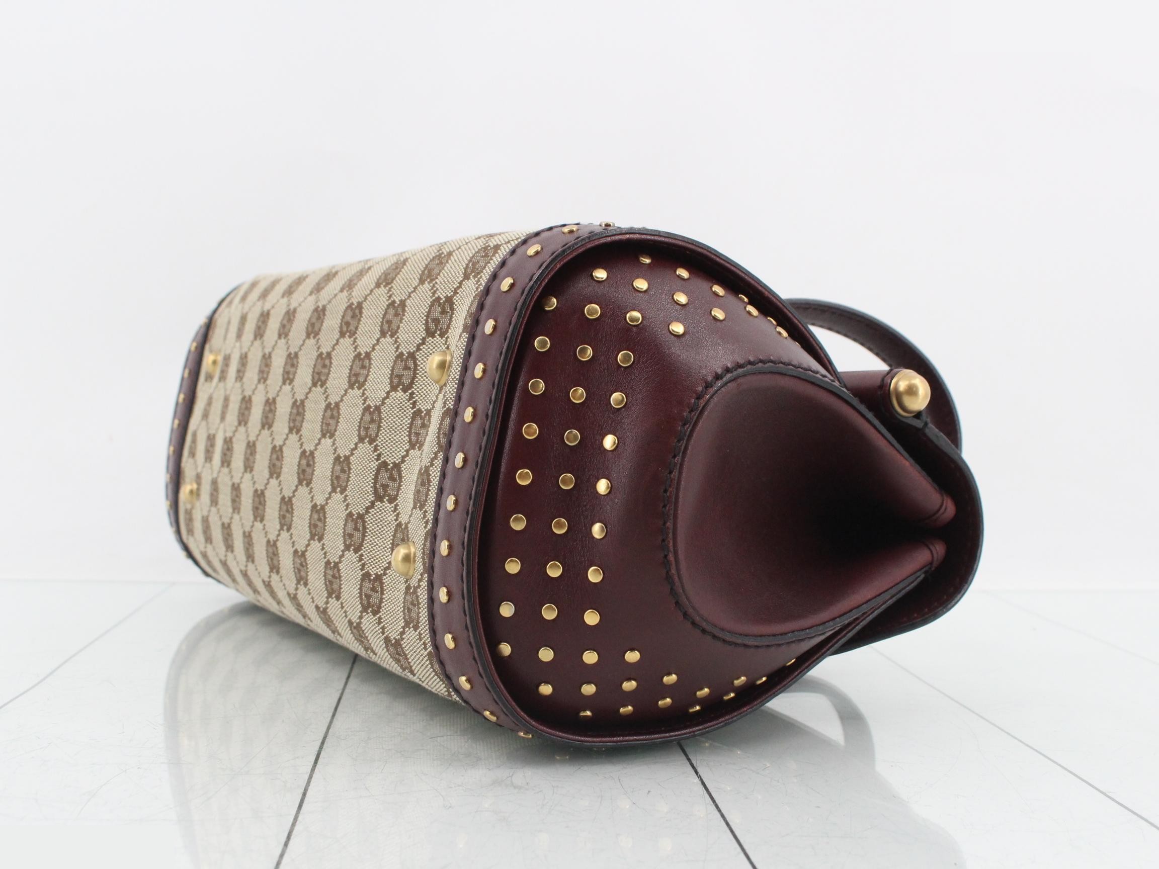 Bamboo studded handbag — view 6