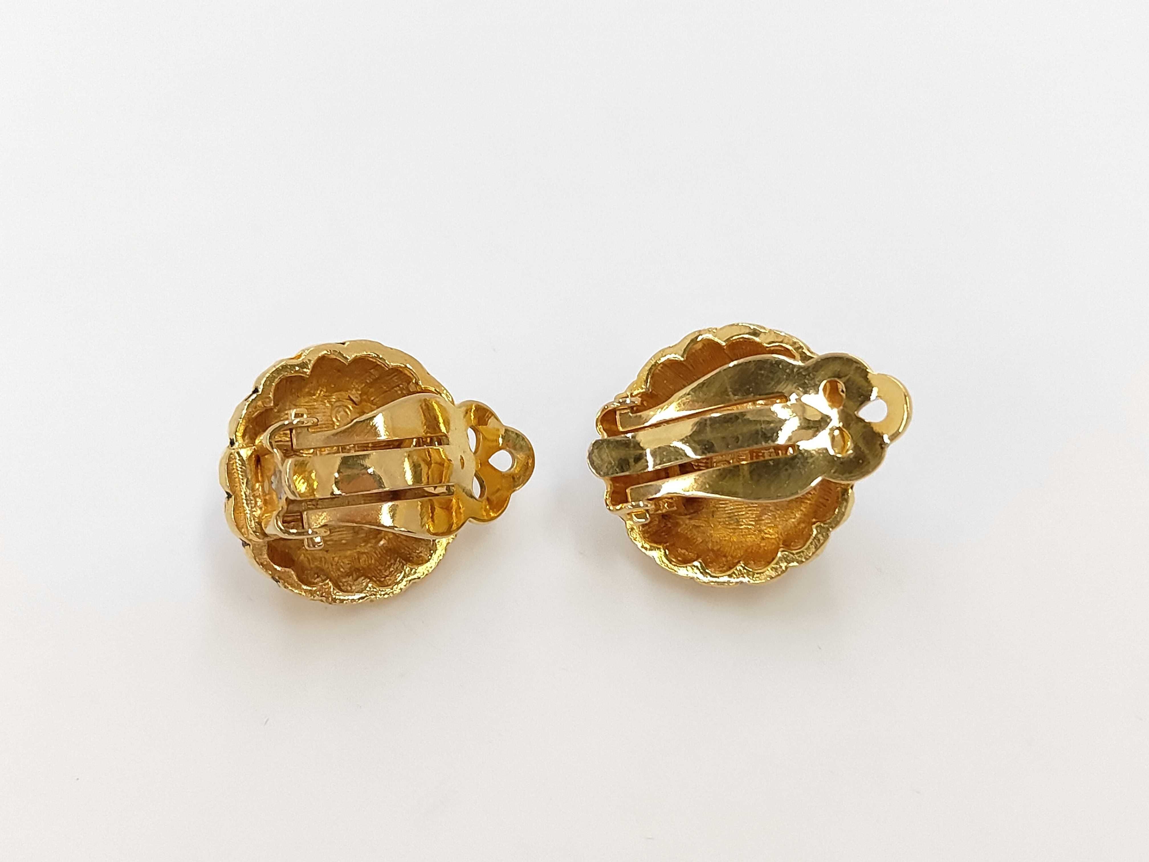 Gold Plated Faux Pearl Earrings — view 2