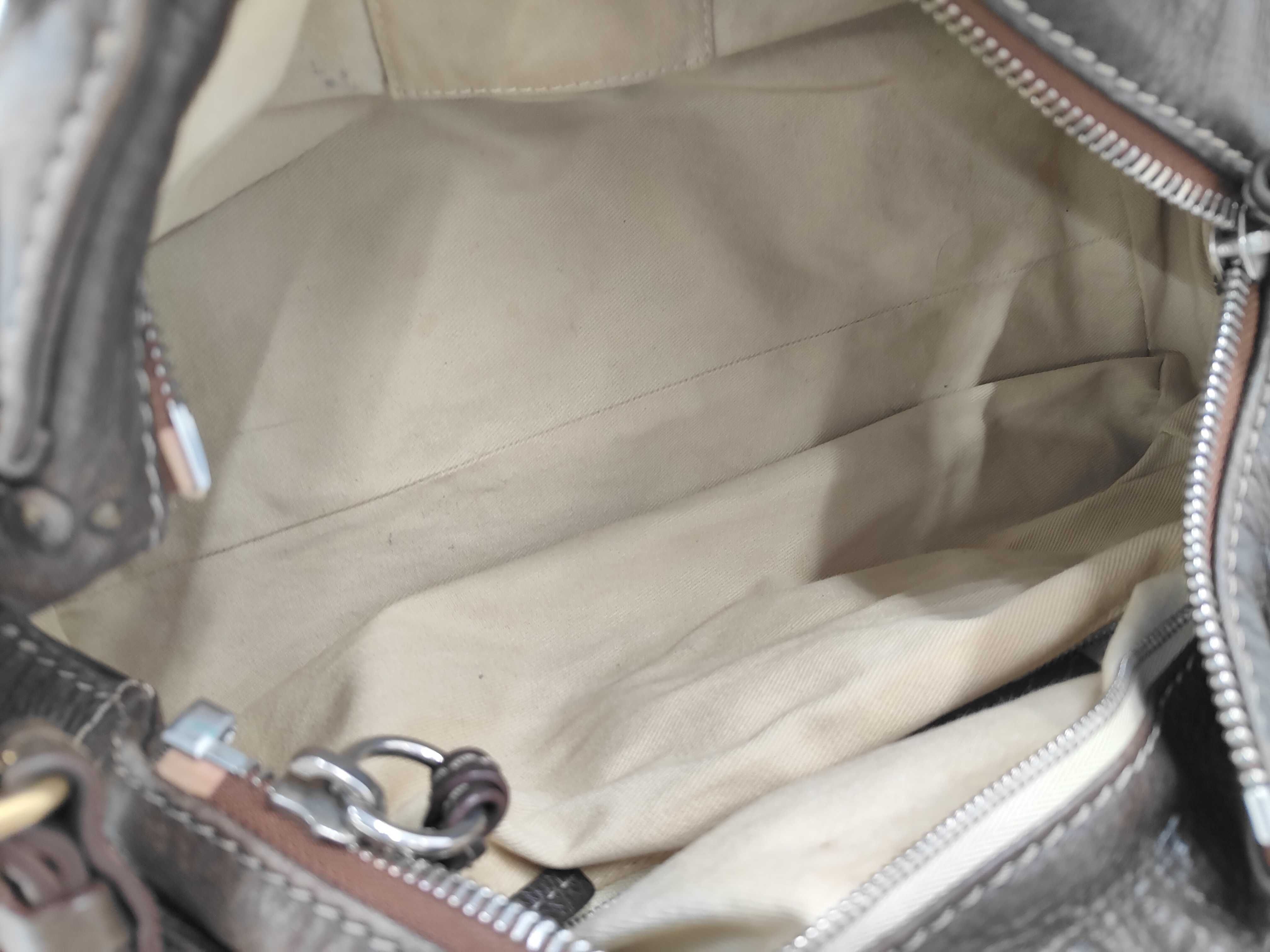 Paddington handbag, brown, gold hardware, with padlock. — view 9