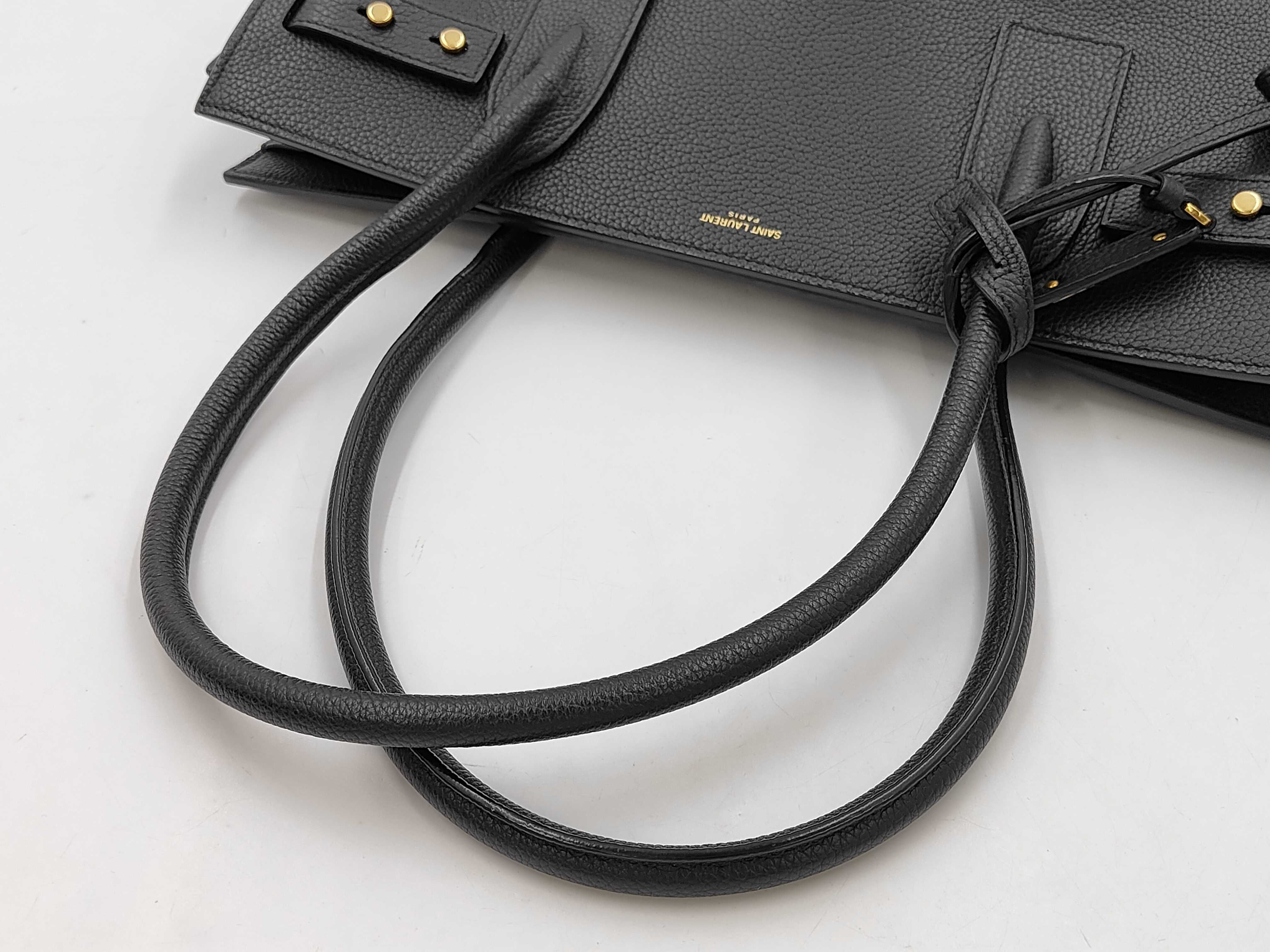 647168 Sac de Jour Souple Leather Tote Bag, Black — view 3