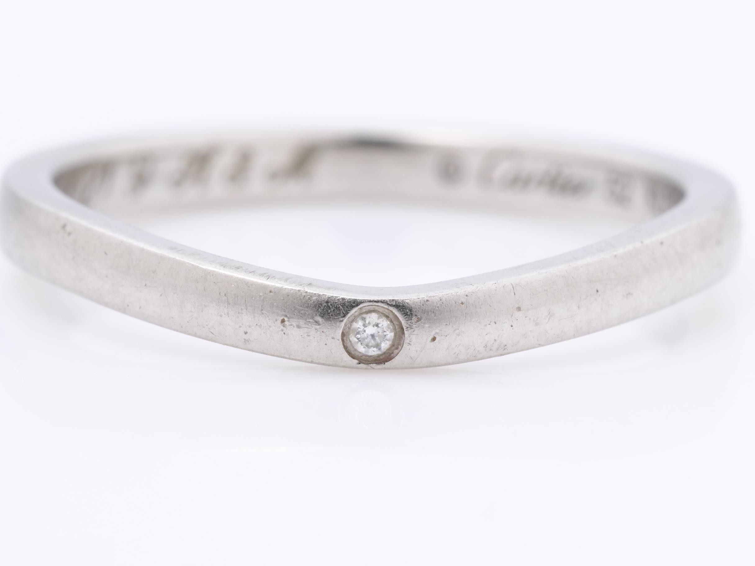 Other items in the line: Precious metal rings, Pt900, diamond, 3.4g, size #52 — view 2