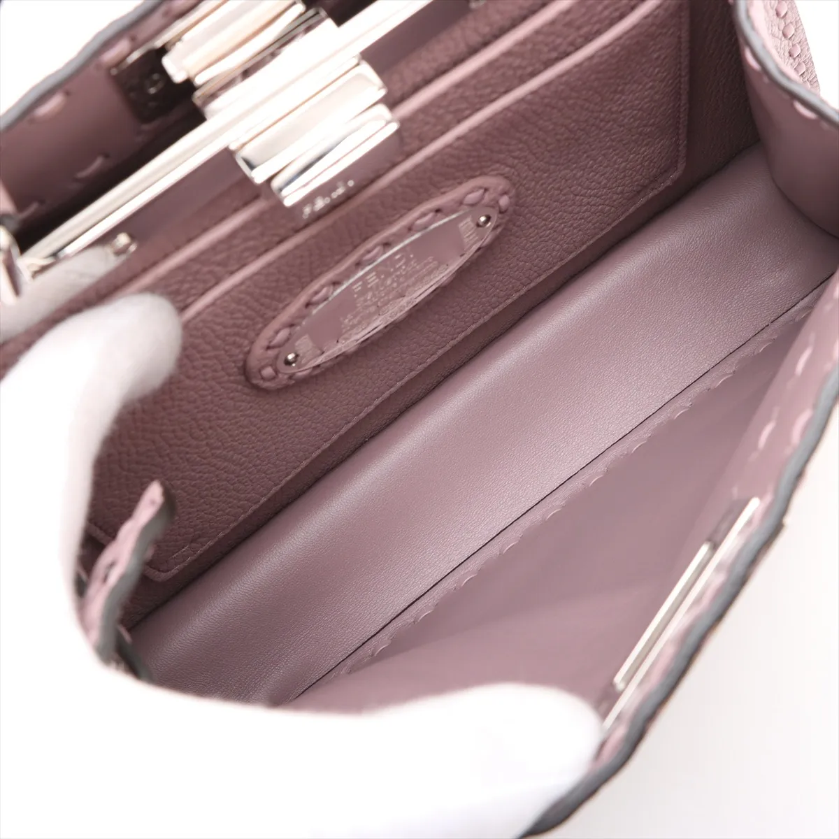 Selleria Peekaboo ICYU Small Leather 2WAY Handbag Pink 8BN327 — view 8