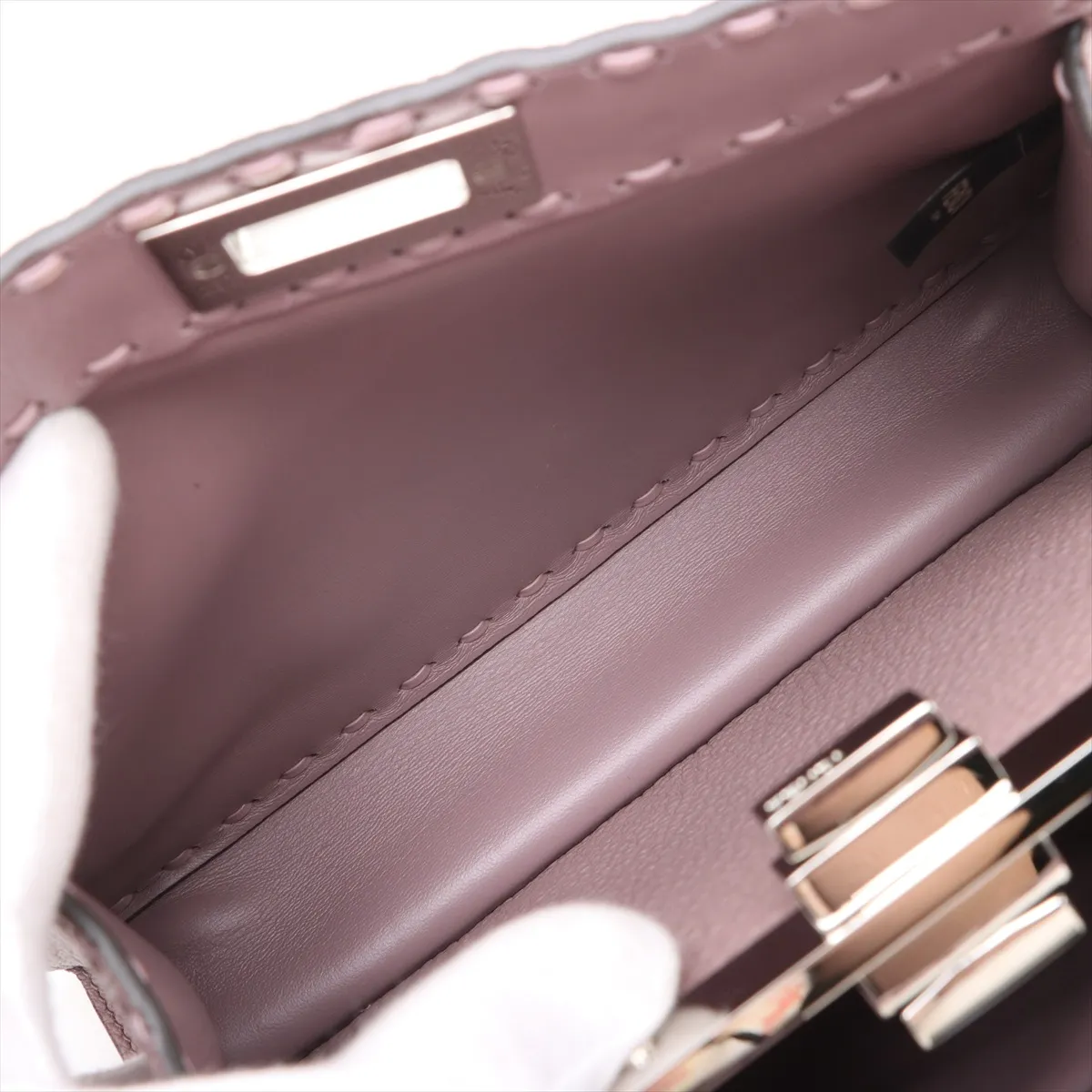 Selleria Peekaboo ICYU Small Leather 2WAY Handbag Pink 8BN327 — view 9