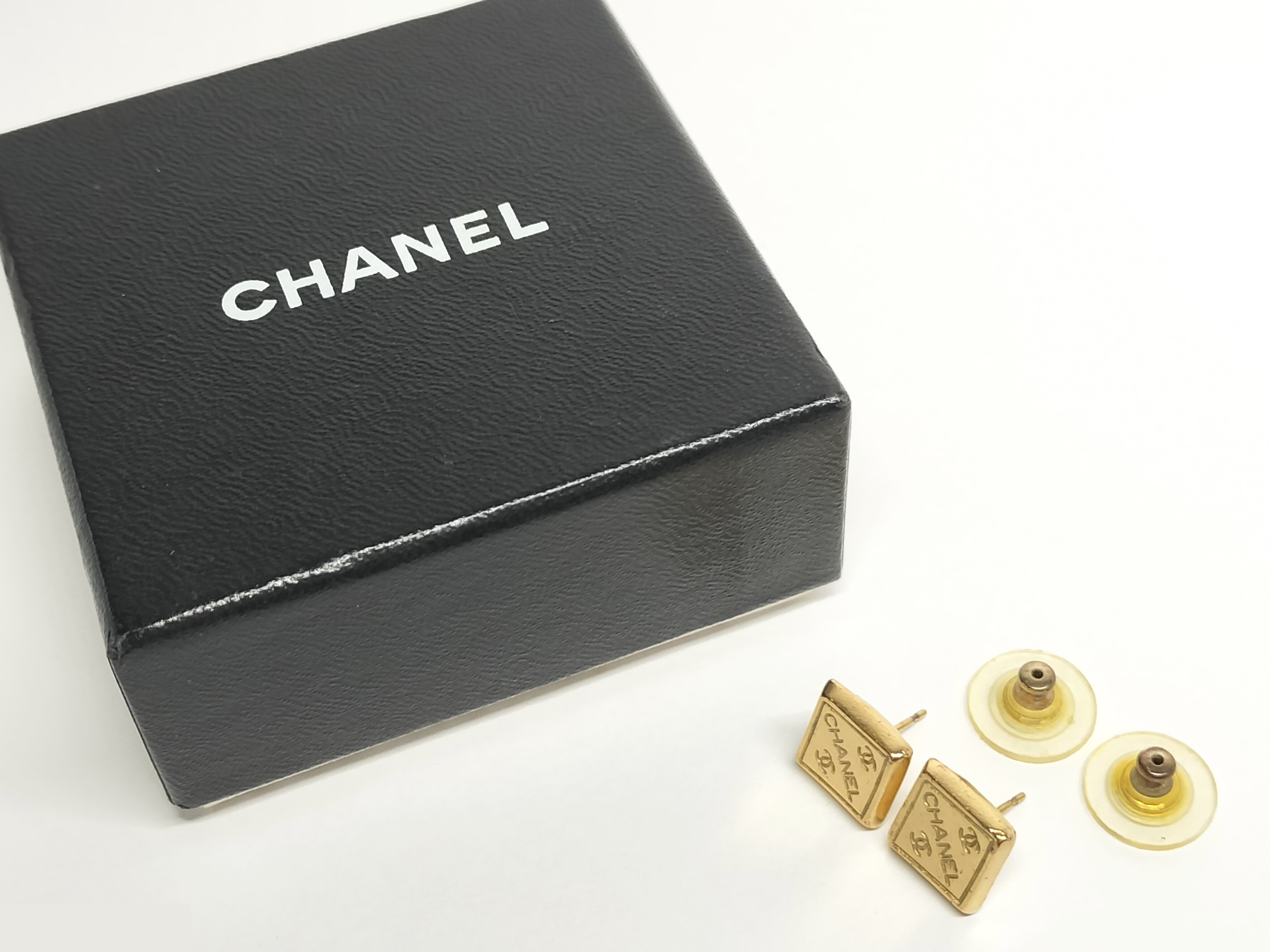 Coco Diamond-Shaped Gold Earrings — view 2