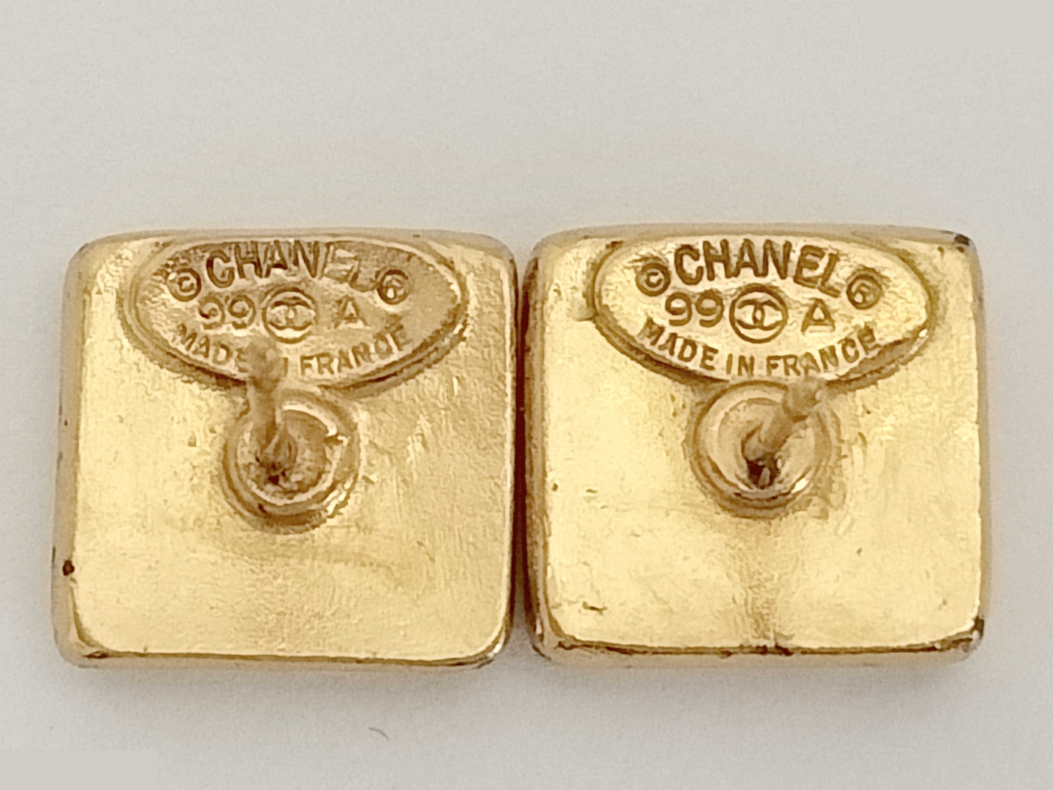 Coco Diamond-Shaped Gold Earrings — view 3