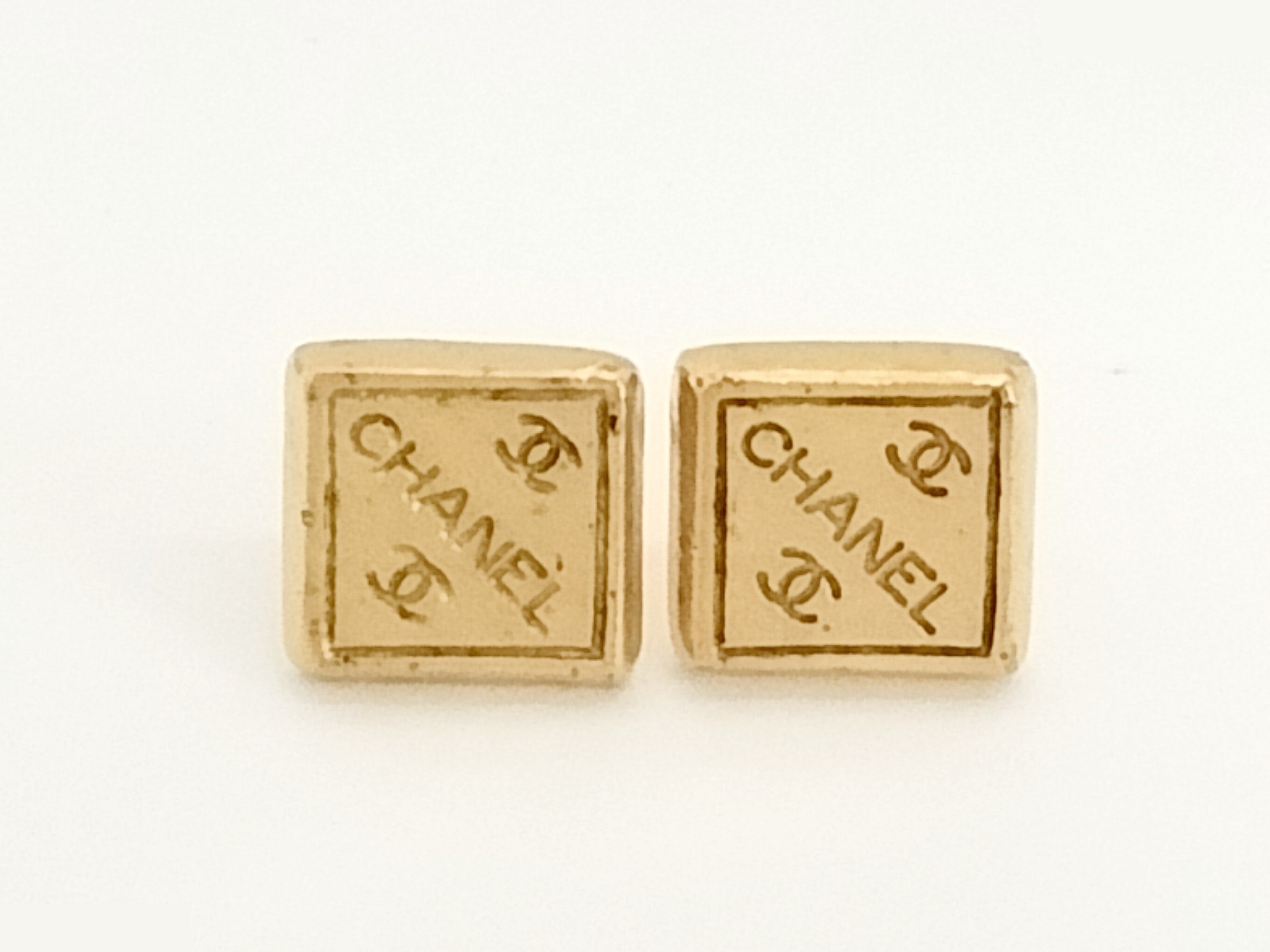 Coco Diamond-Shaped Gold Earrings — view 5