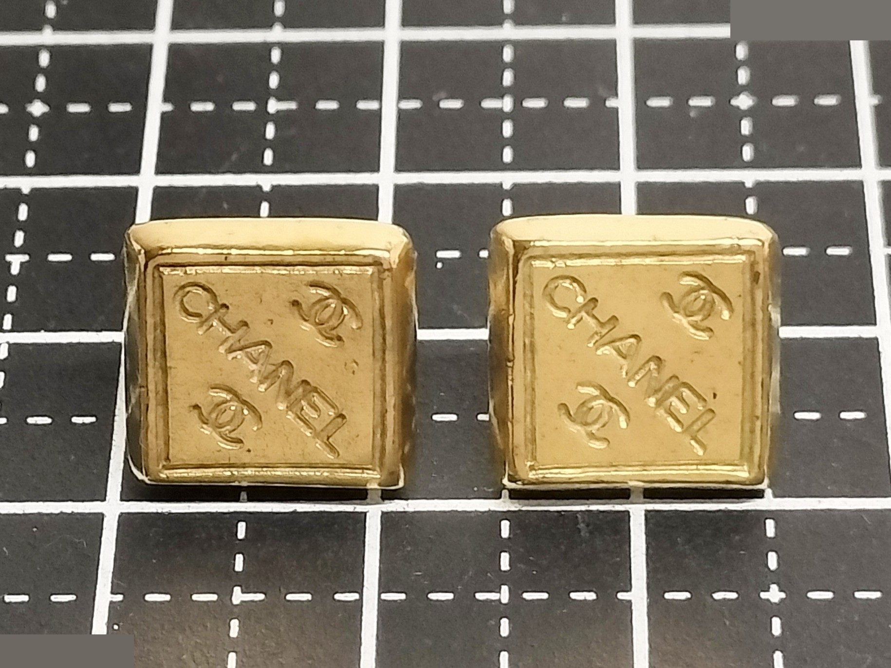 Coco Diamond-Shaped Gold Earrings — view 6