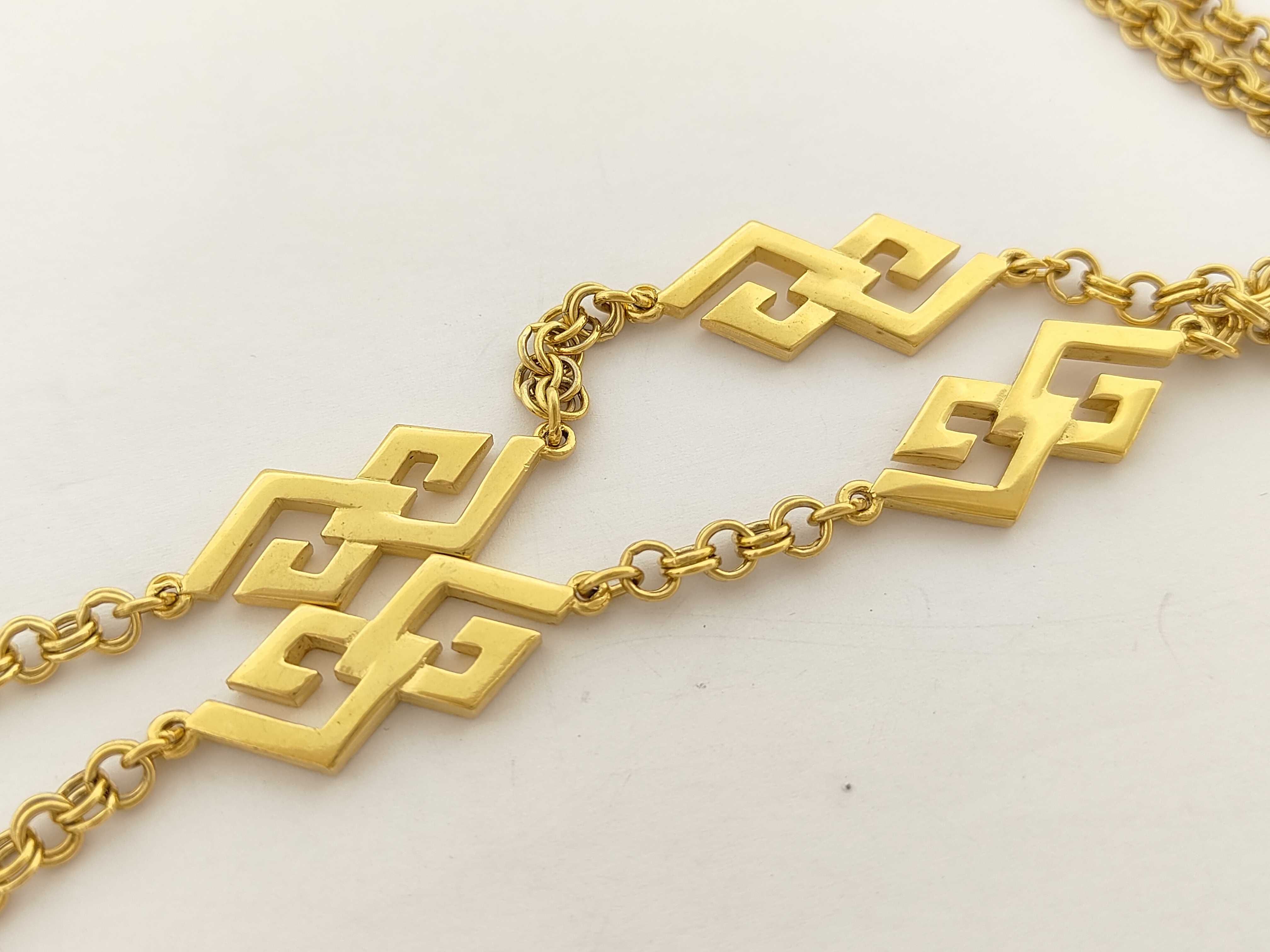 Long Necklace, Gold, G Logo Necklace — view 5