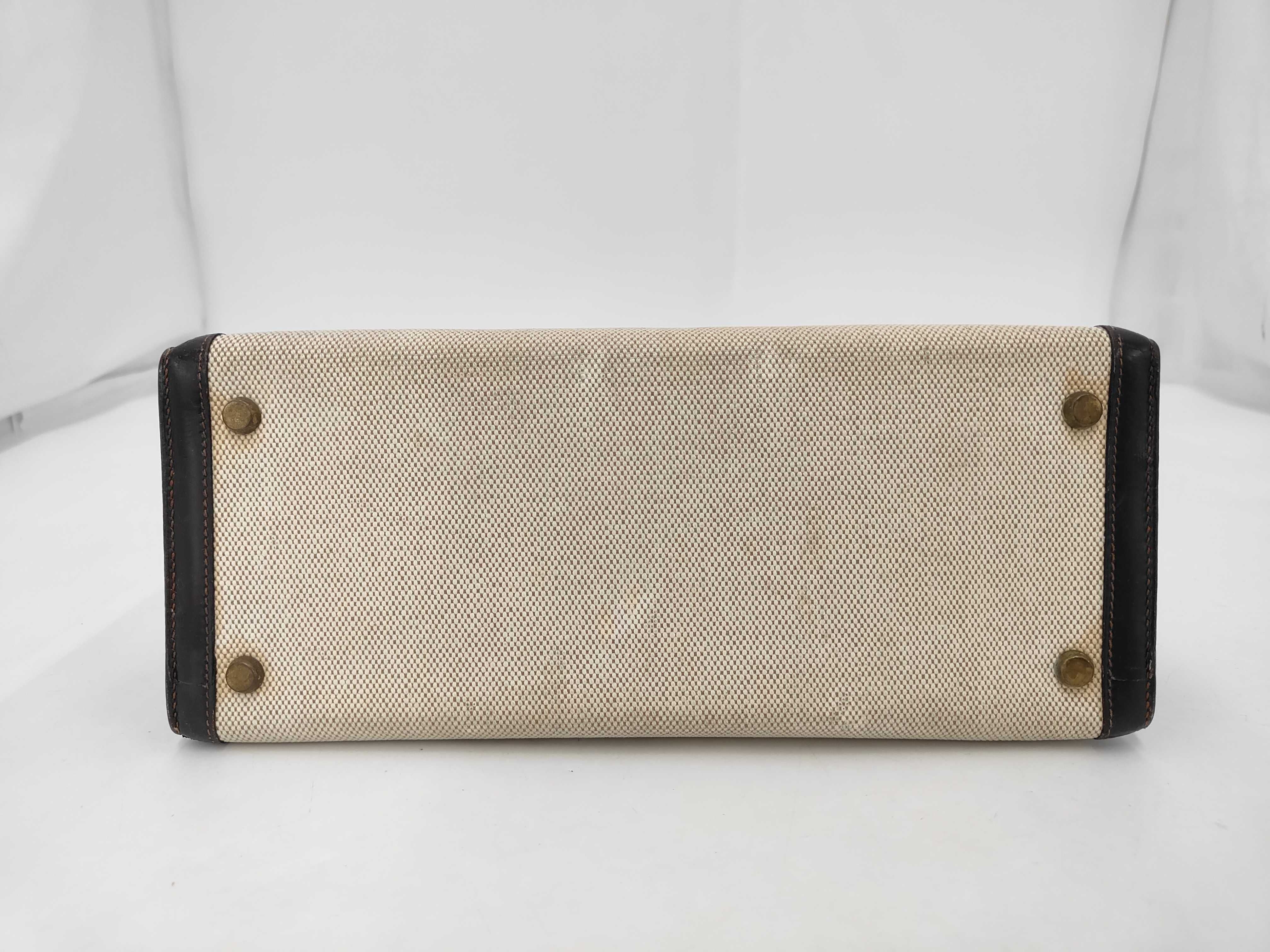 Kelly 28 Sellier Toile Boscalf Chocolate Gold Hardware J Stamp Handbag — view 4
