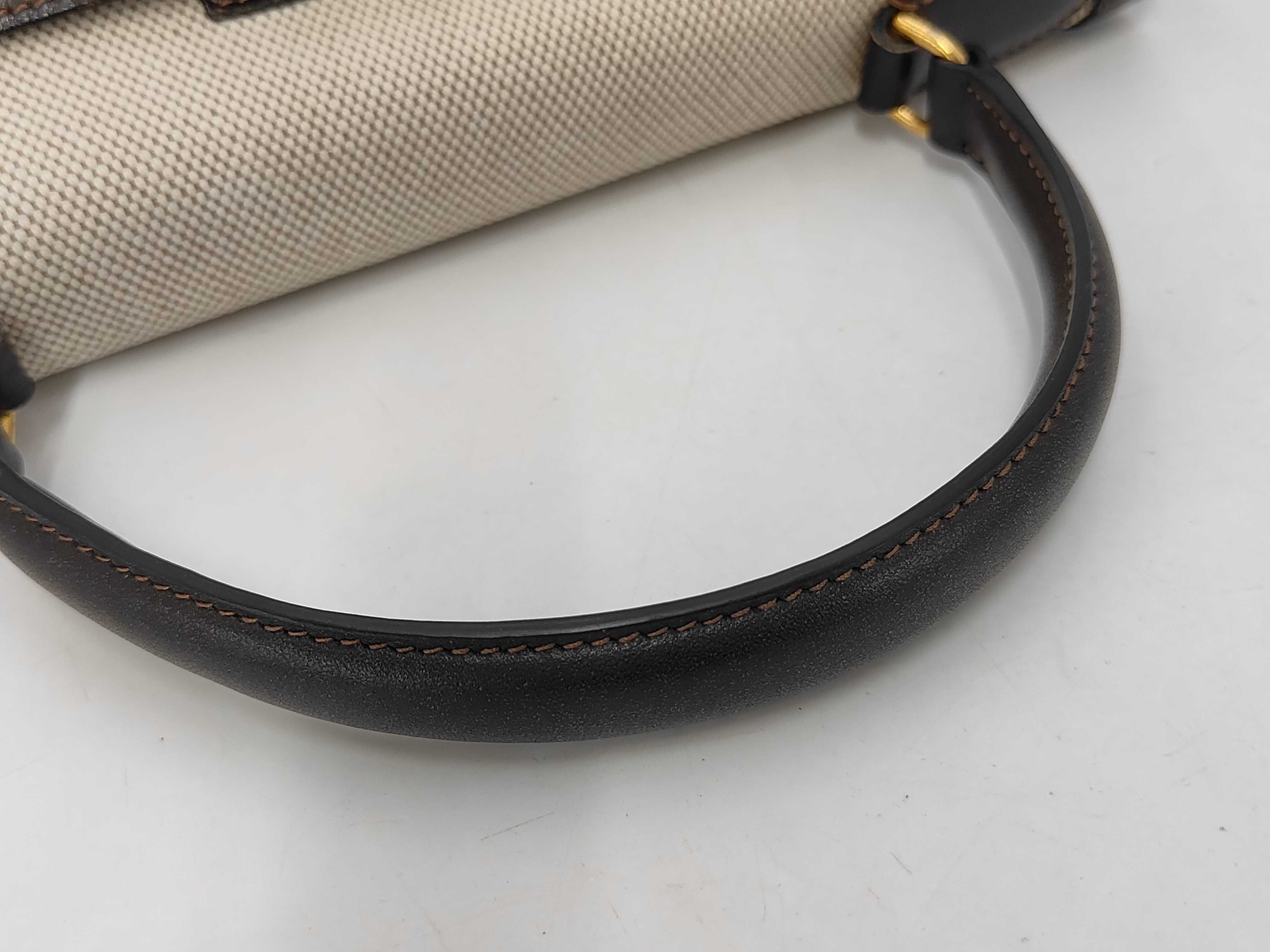 Kelly 28 Sellier Toile Boscalf Chocolate Gold Hardware J Stamp Handbag — view 5