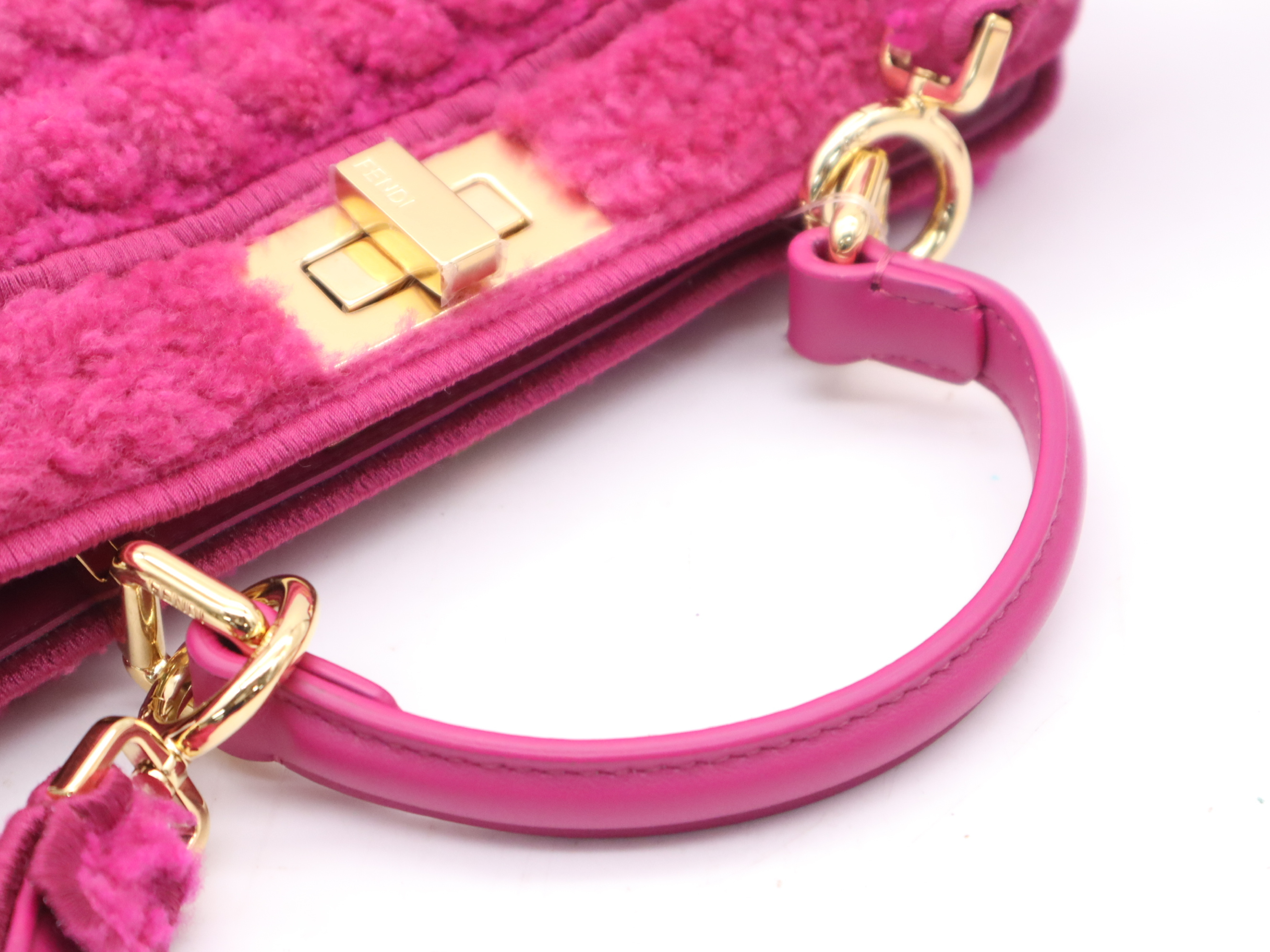 Boa Peekaboo I.U. Small Boa 2-Way Handbag, Pink, Gold Hardware, with Shoulder Strap — view 6