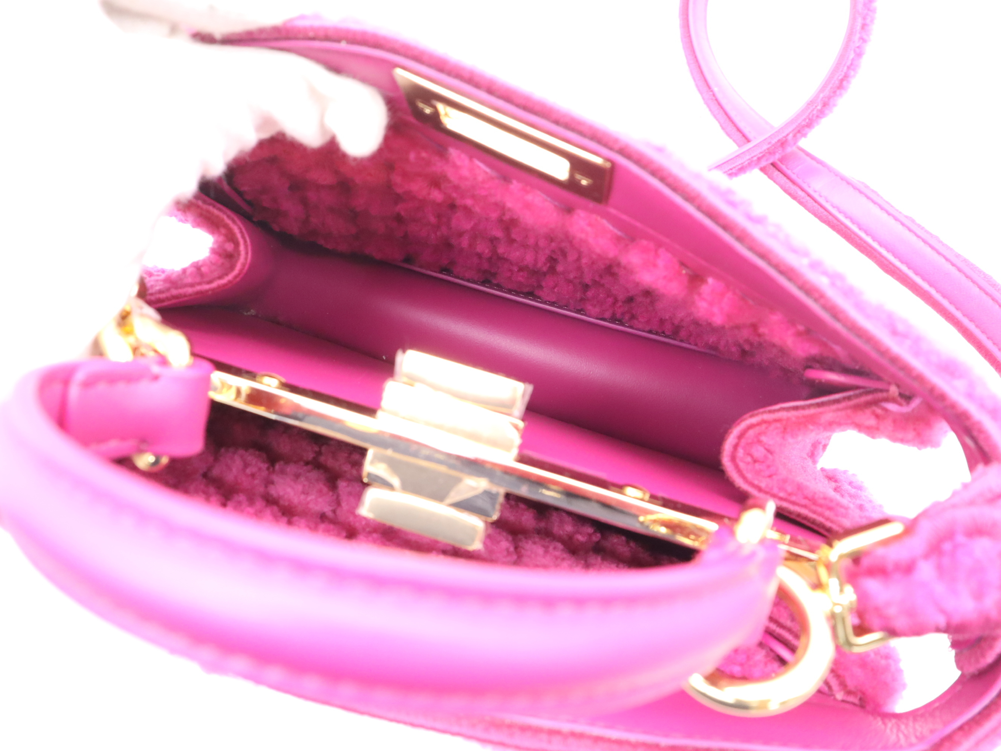 Boa Peekaboo I.U. Small Boa 2-Way Handbag, Pink, Gold Hardware, with Shoulder Strap — view 10