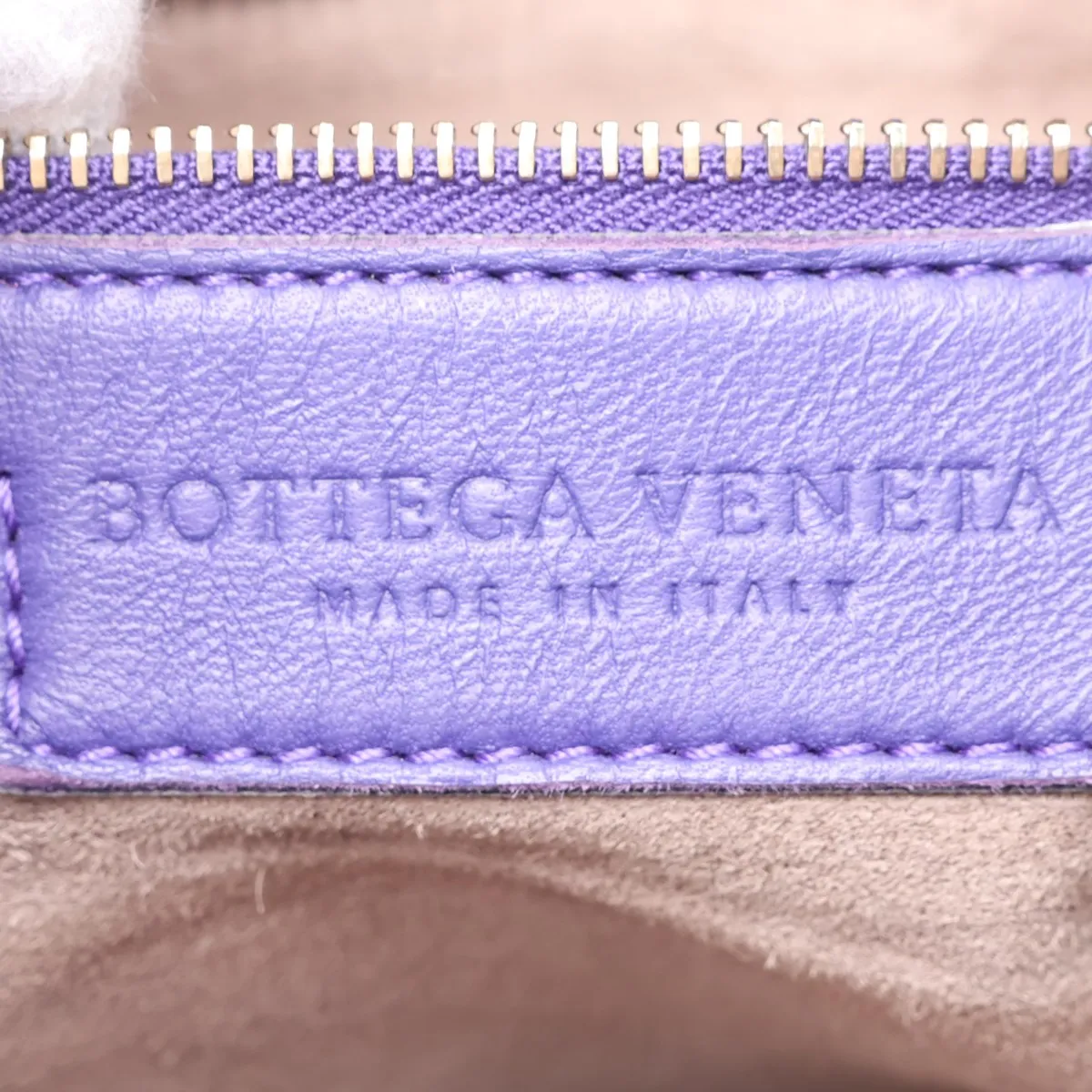Intrecciato Hobo 115653 Leather Shoulder Bag, Purple — view 9