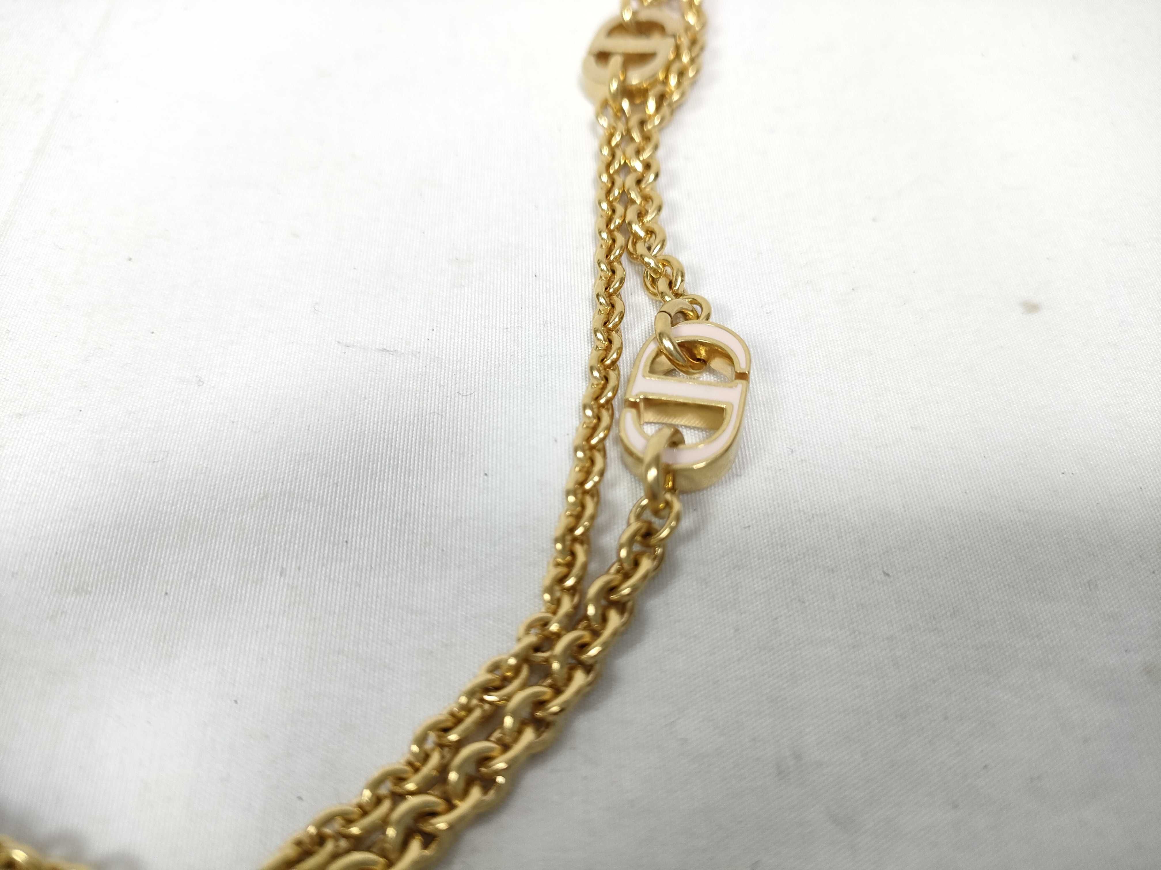 CD Long Double Chain Necklace — view 3