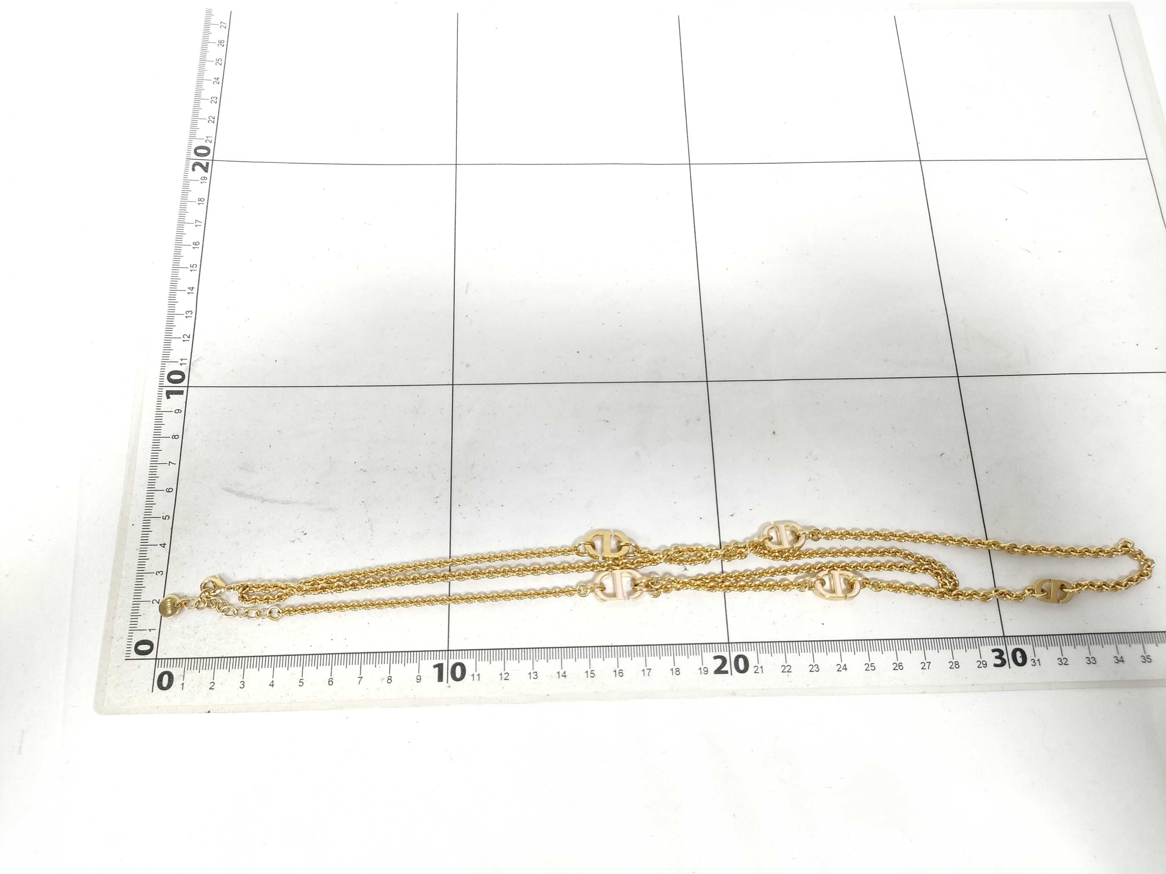 CD Long Double Chain Necklace — view 7