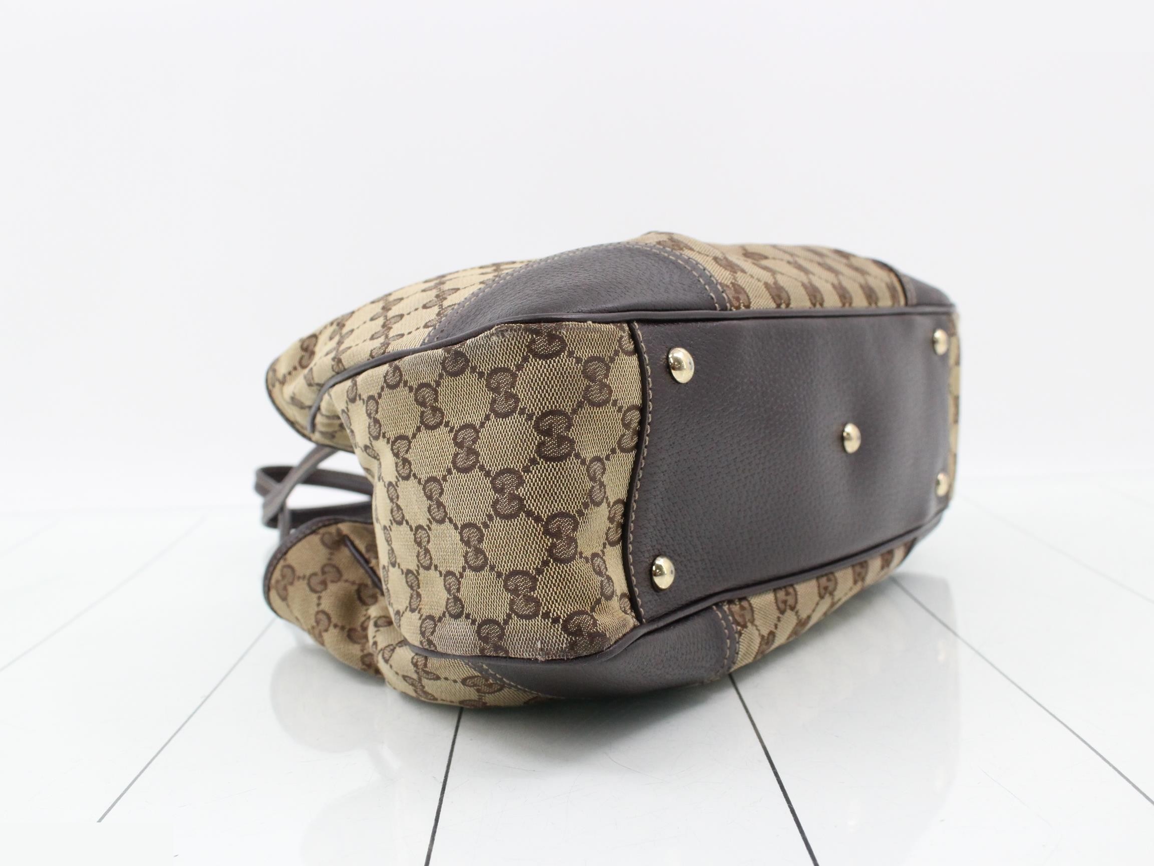 GG Canvas (Bag) - Tote Bag - Web Stripe - Beige/Brown — view 5