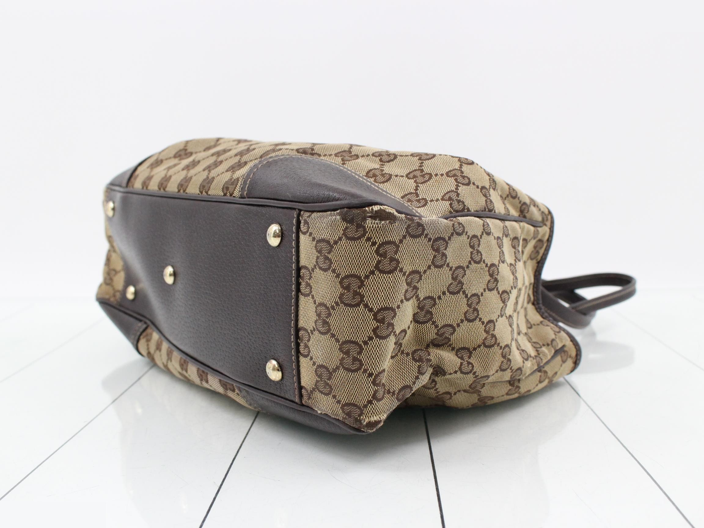 GG Canvas (Bag) - Tote Bag - Web Stripe - Beige/Brown — view 6