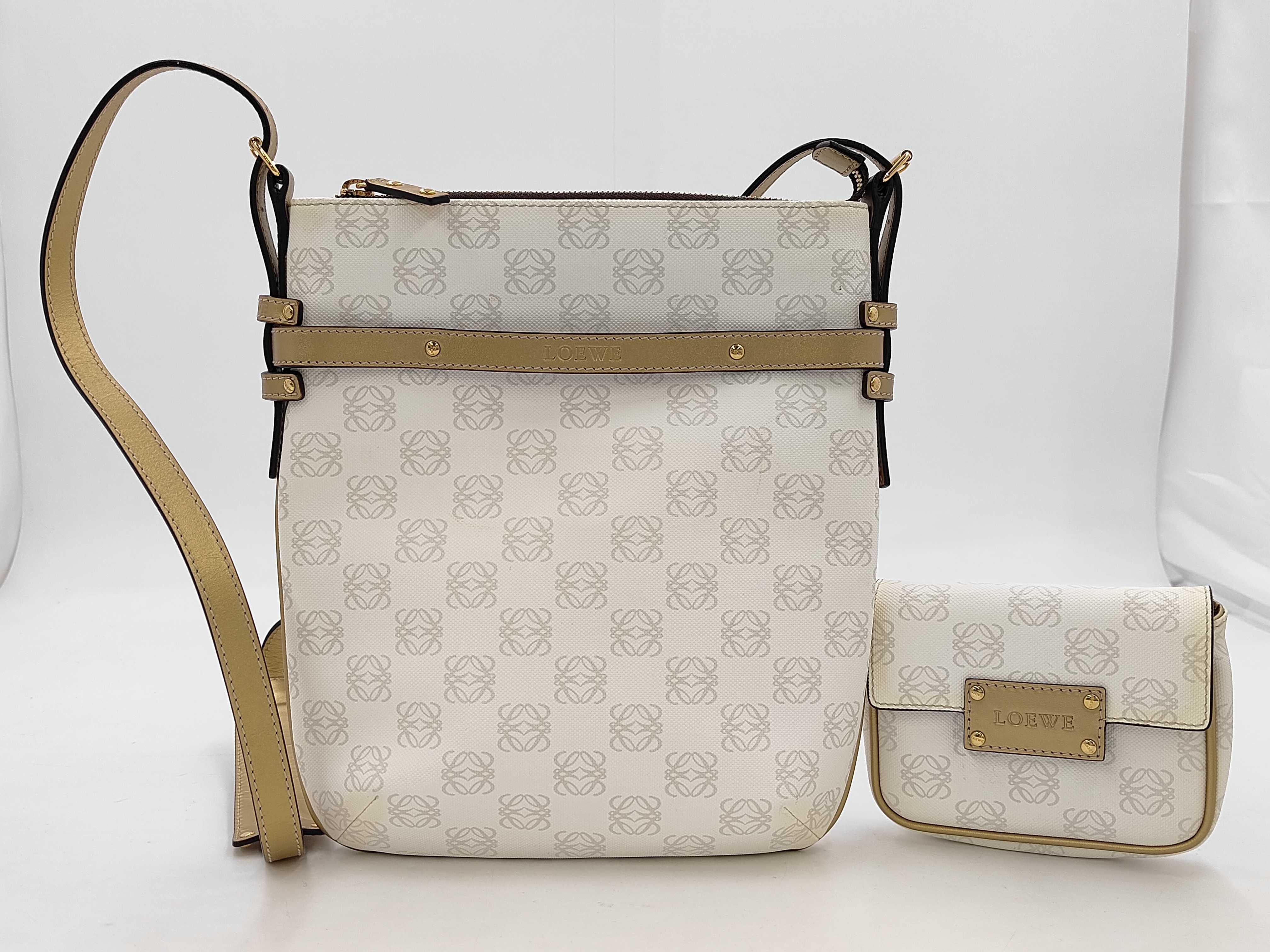 Anagram Shoulder Bag with Pouch