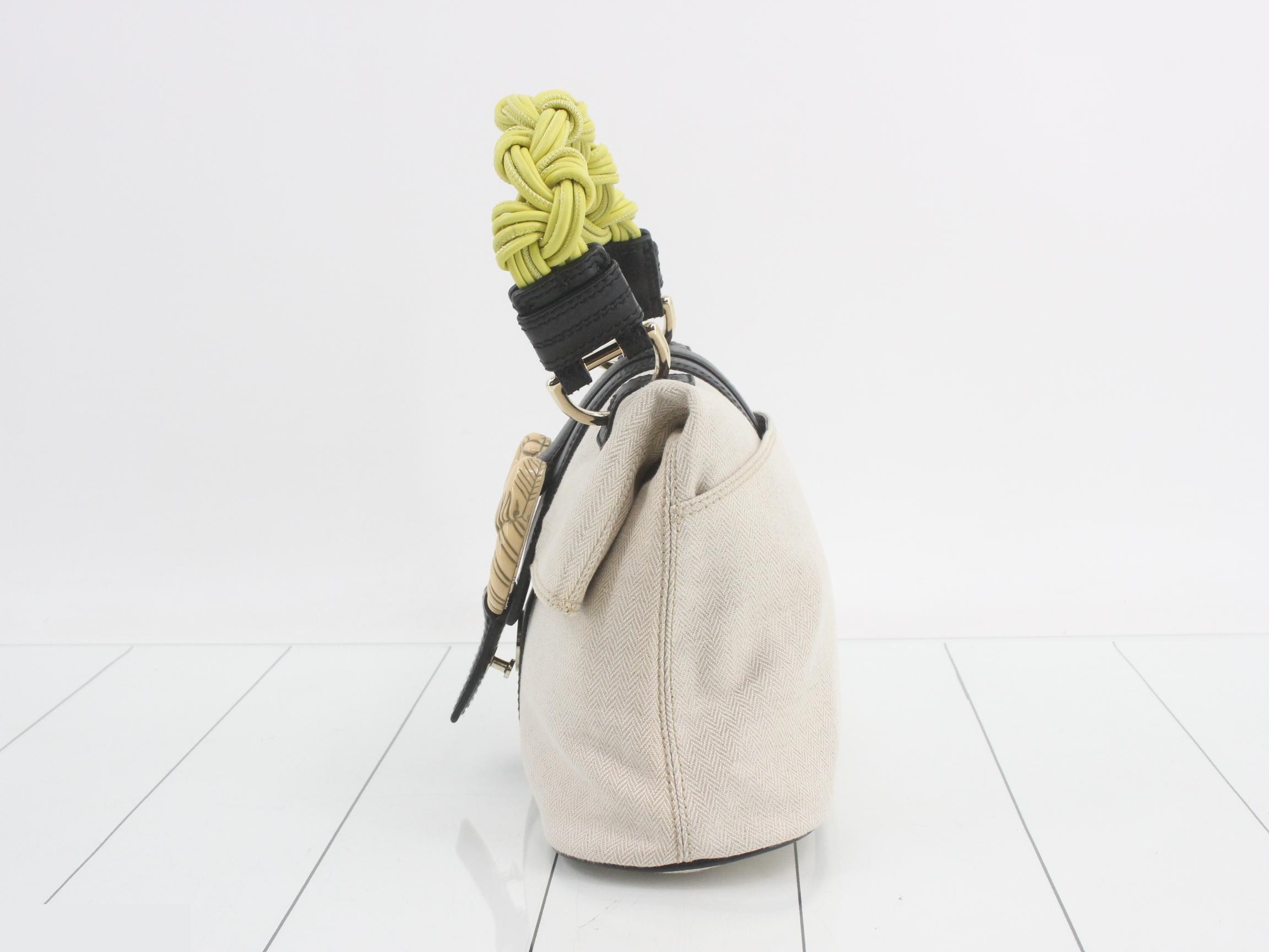 Hand Leoni Two-Tone Canvas/Leather — view 3