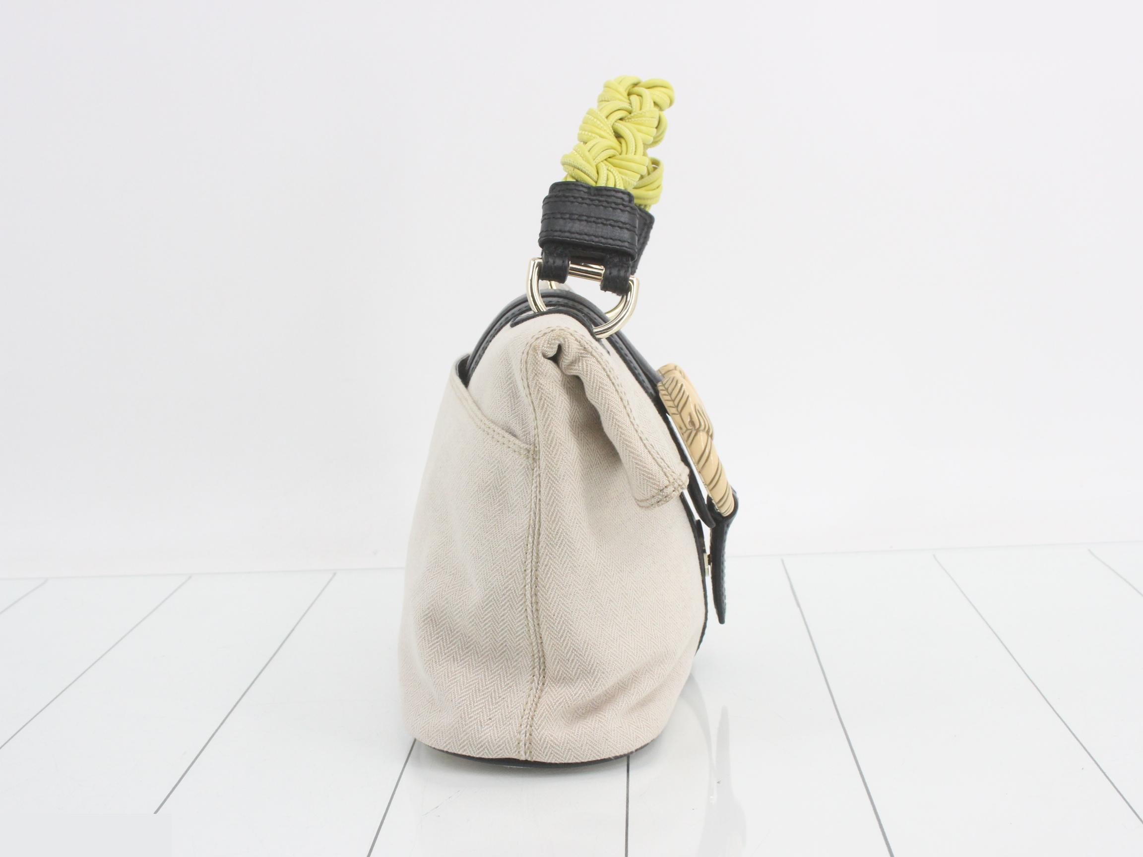 Hand Leoni Two-Tone Canvas/Leather — view 4
