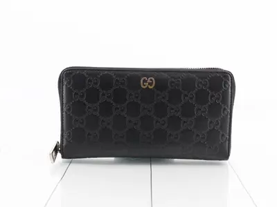 Shima GG Round Zipper Long Wallet, Leather
