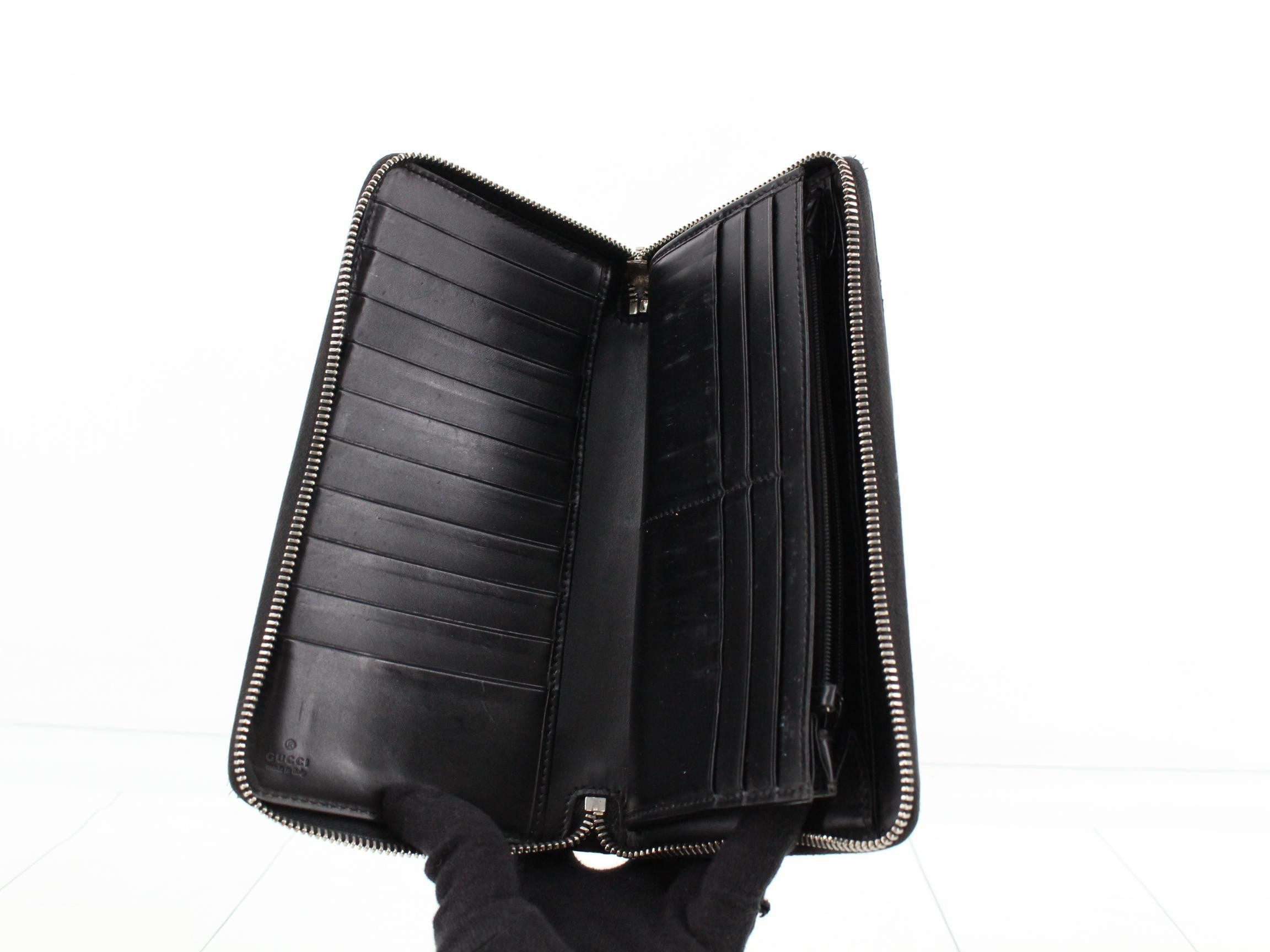 Shima GG Round Zipper Long Wallet, Leather — view 4