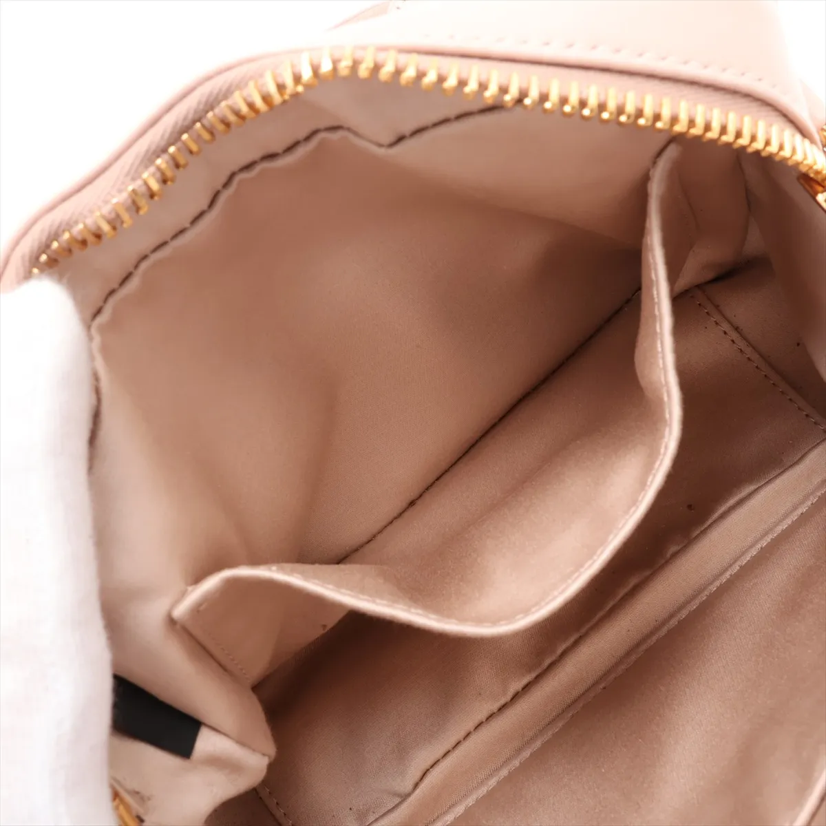 Matelassé Arcadi Leather 2-Way Handbag, Beige, 5BB123 — view 9