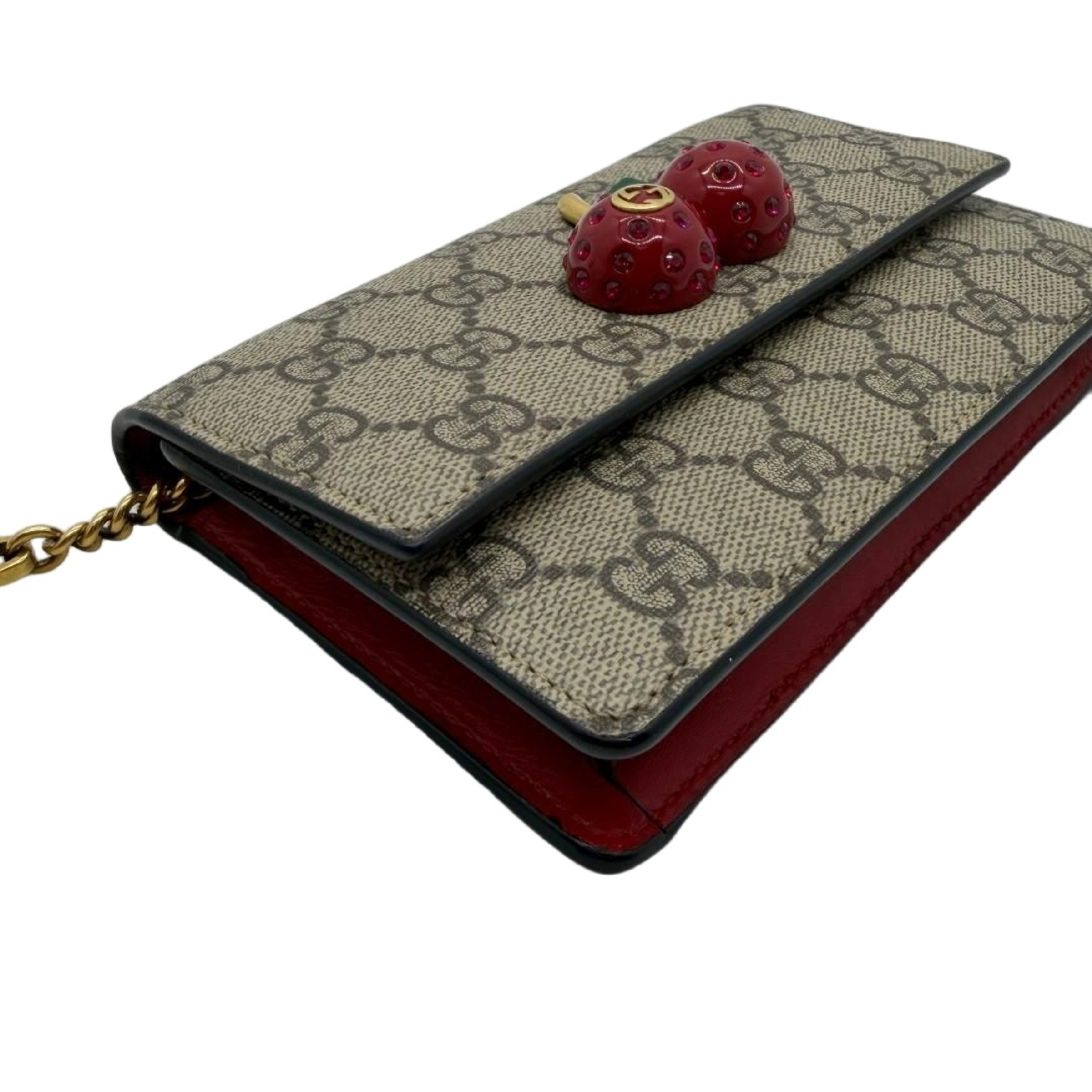 GG Supreme Cherry Chain Wallet Shoulder Bag — view 4