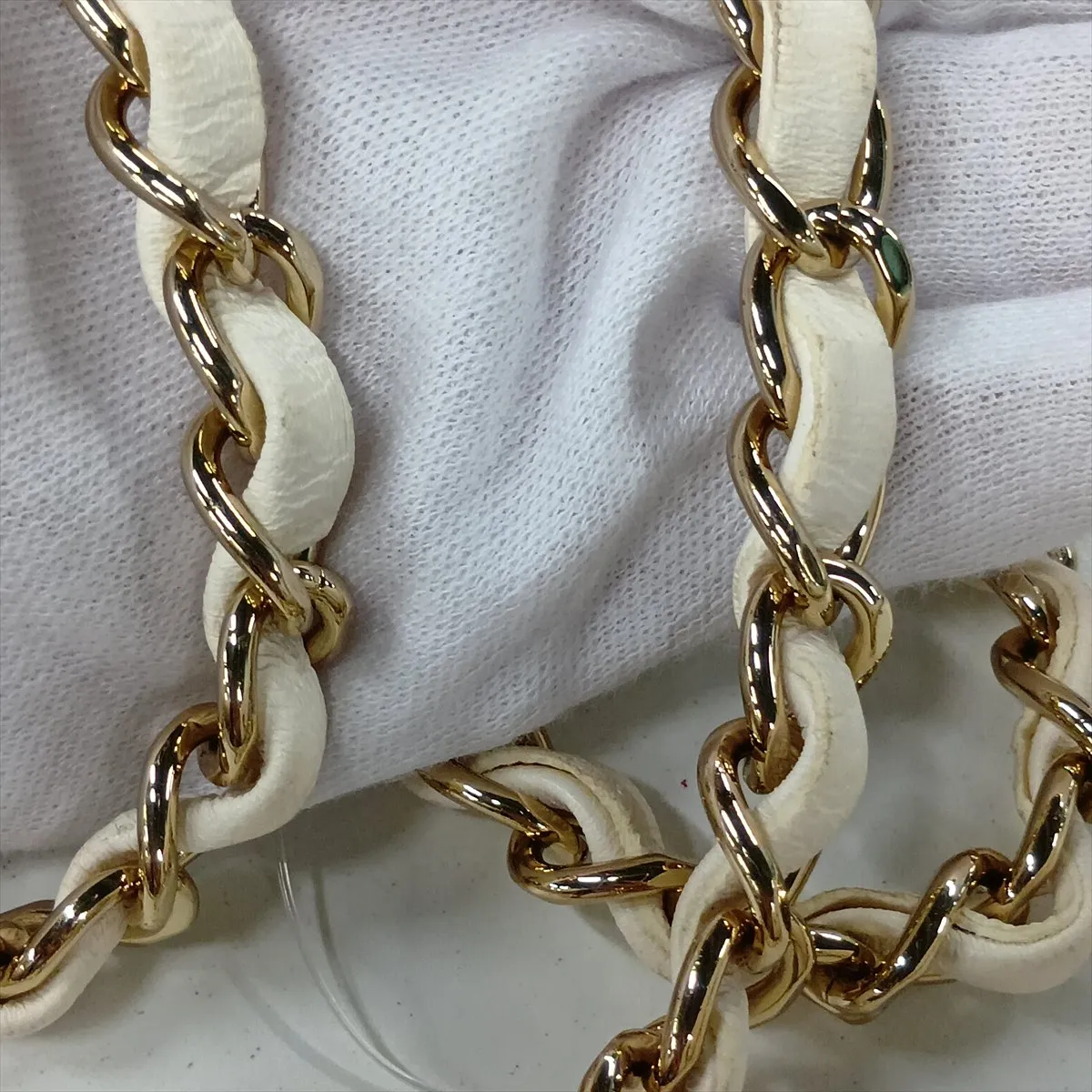 Mini Matelassé 20 Tweed Single Flap Single Chain Bag, White with Gold Hardware, K1XE5605, Random Plate, A69900 — view 11