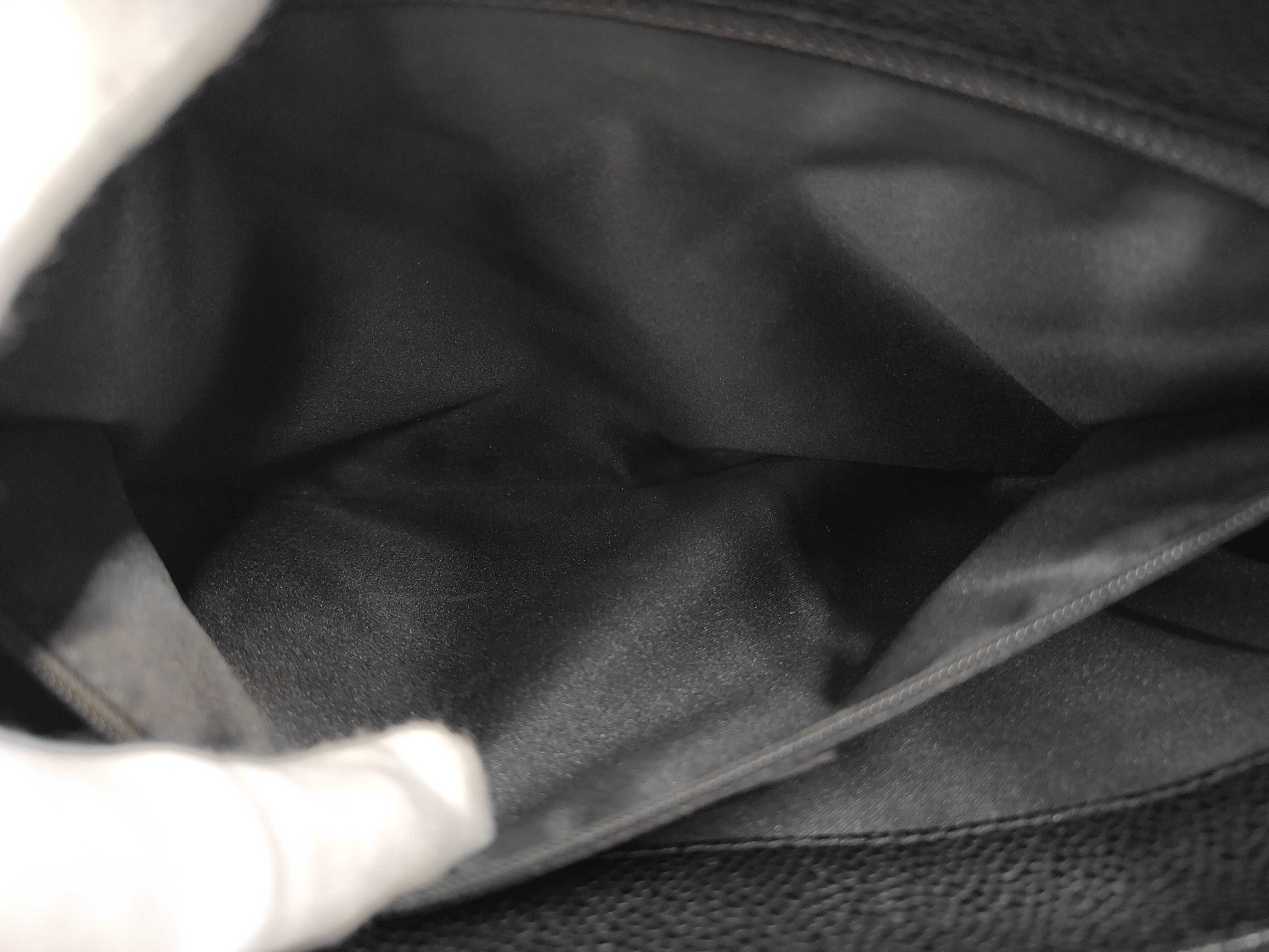 GST Caviar Leather Tote Bag with Chain, Serial Number 14 (with original seal), Black Leather Tote Bag — view 10