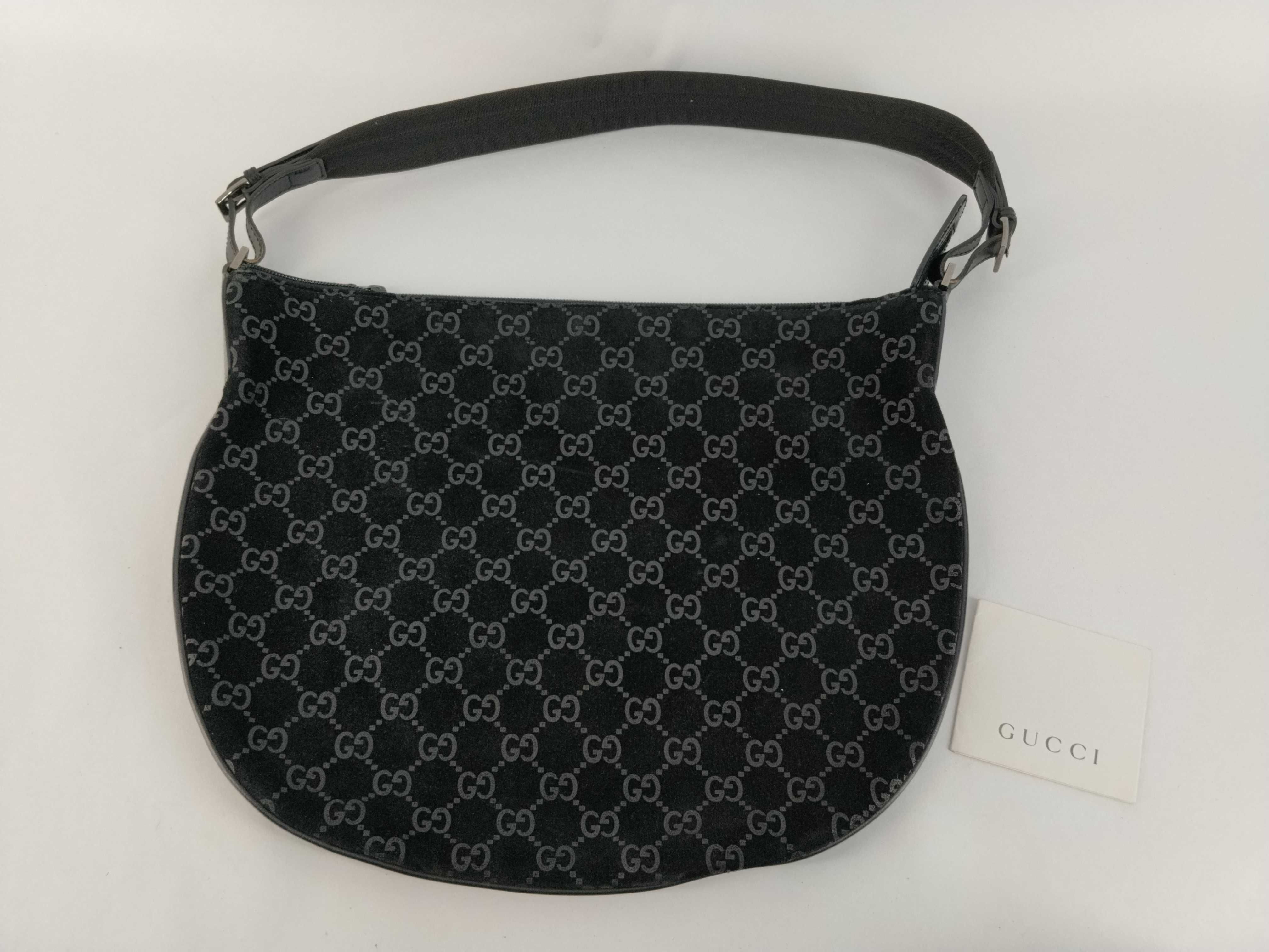 GG Suede One-Shoulder Bag