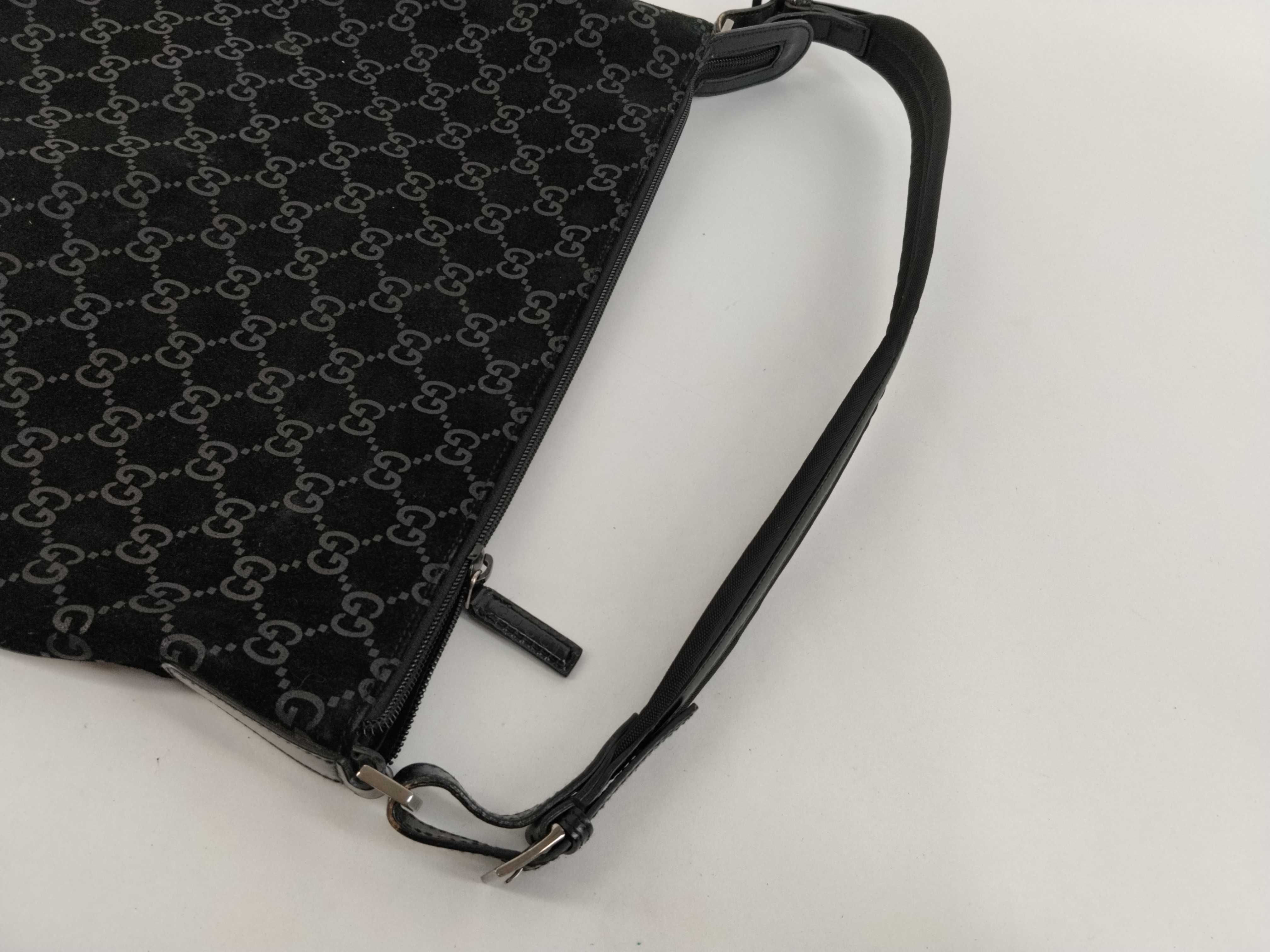 GG Suede One-Shoulder Bag — view 3