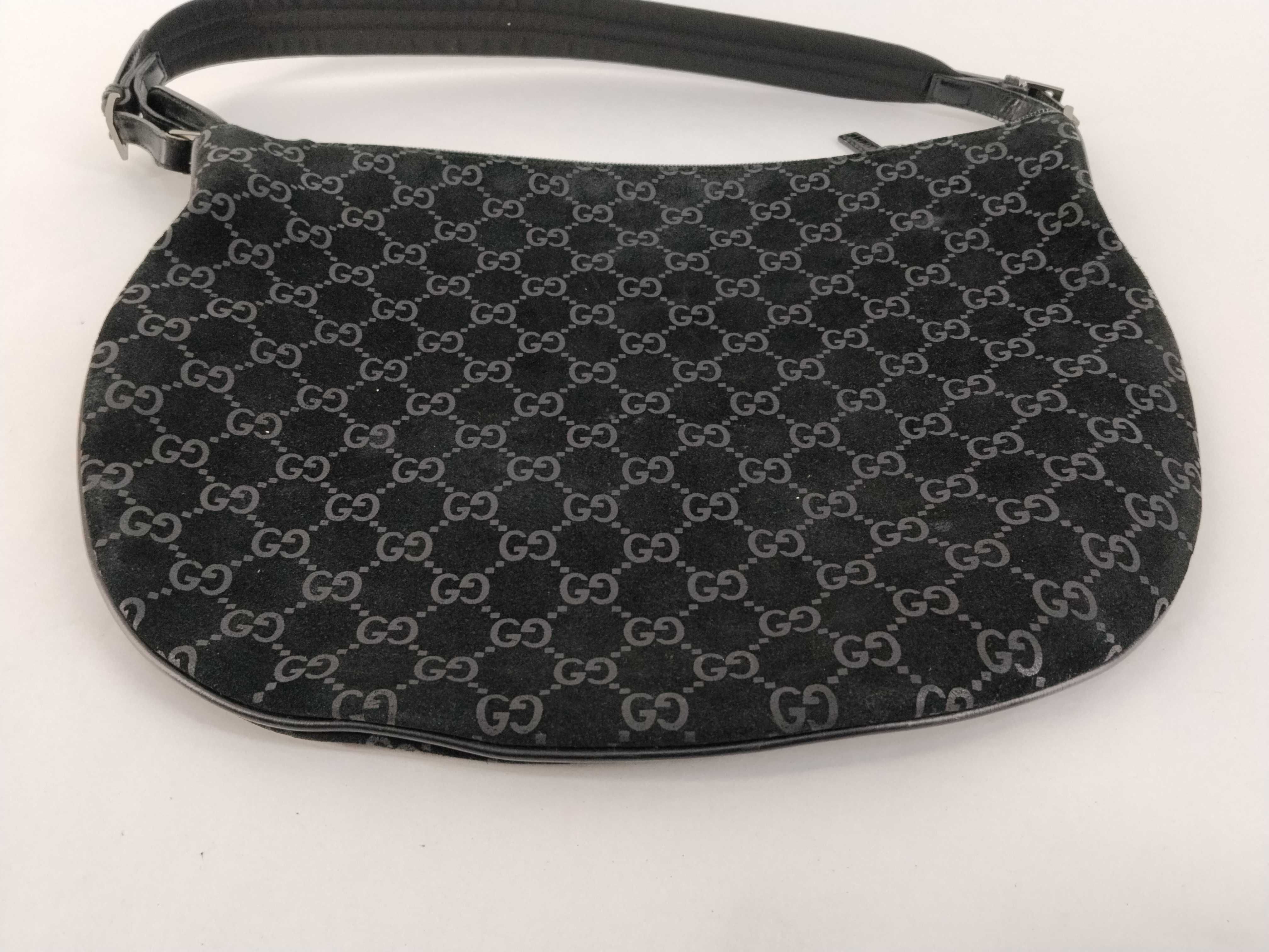 GG Suede One-Shoulder Bag — view 7