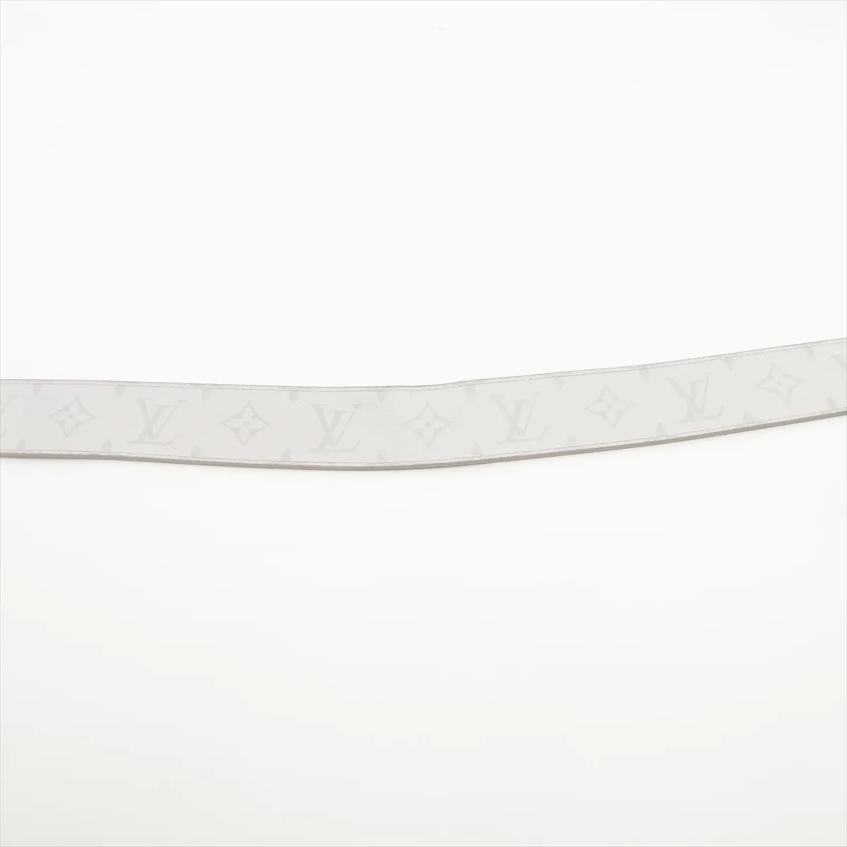 M0158 Ceinture LV Initial AC1261 Belt 85 PVC x Leather Navy. Shows signs of wear including — view 4