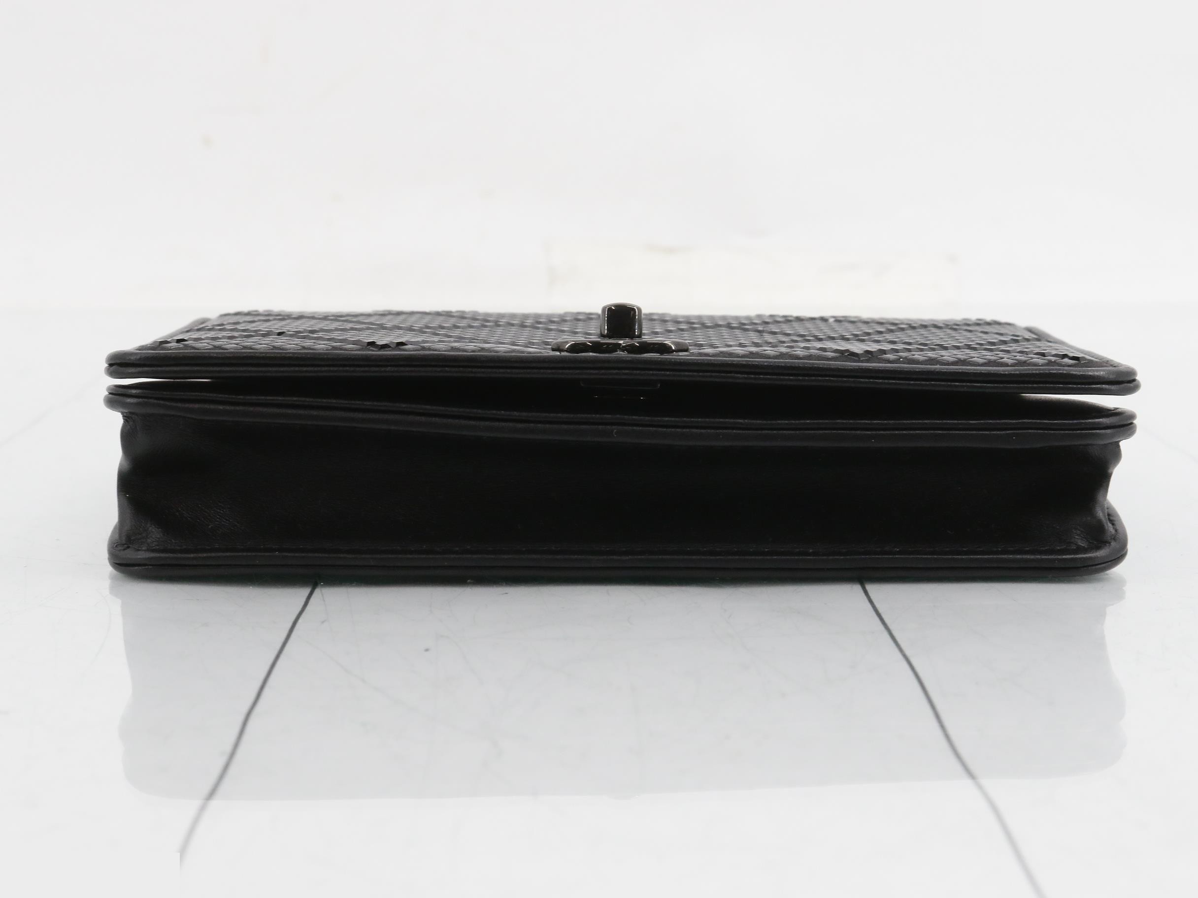 Mini Chain Matelassé Chain Wallet — view 3