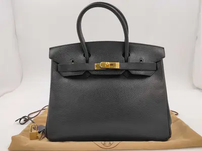 Ardennes Birkin 30 D stamp Black Handbag