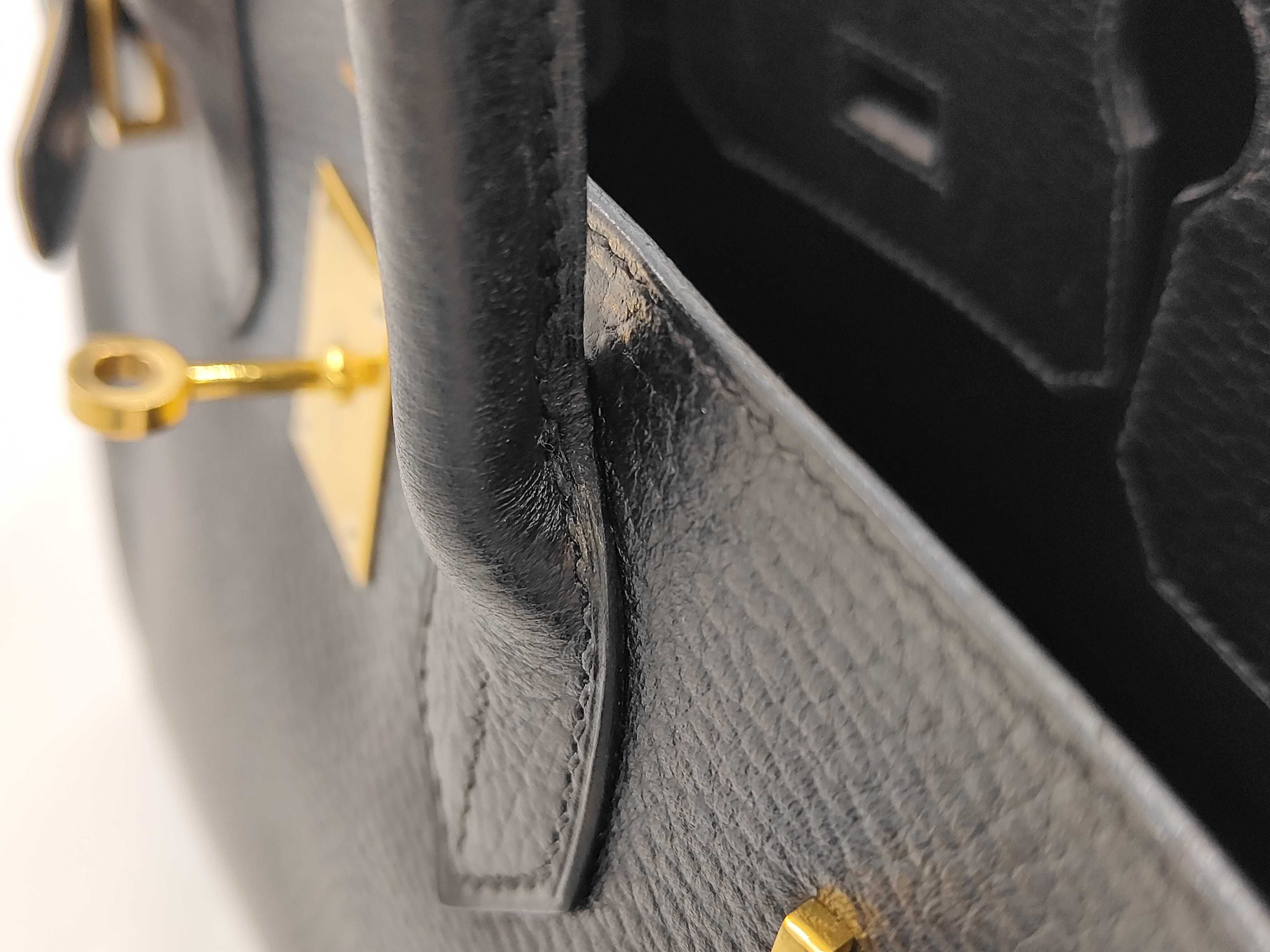 Ardennes Birkin 30 D stamp Black Handbag — view 9