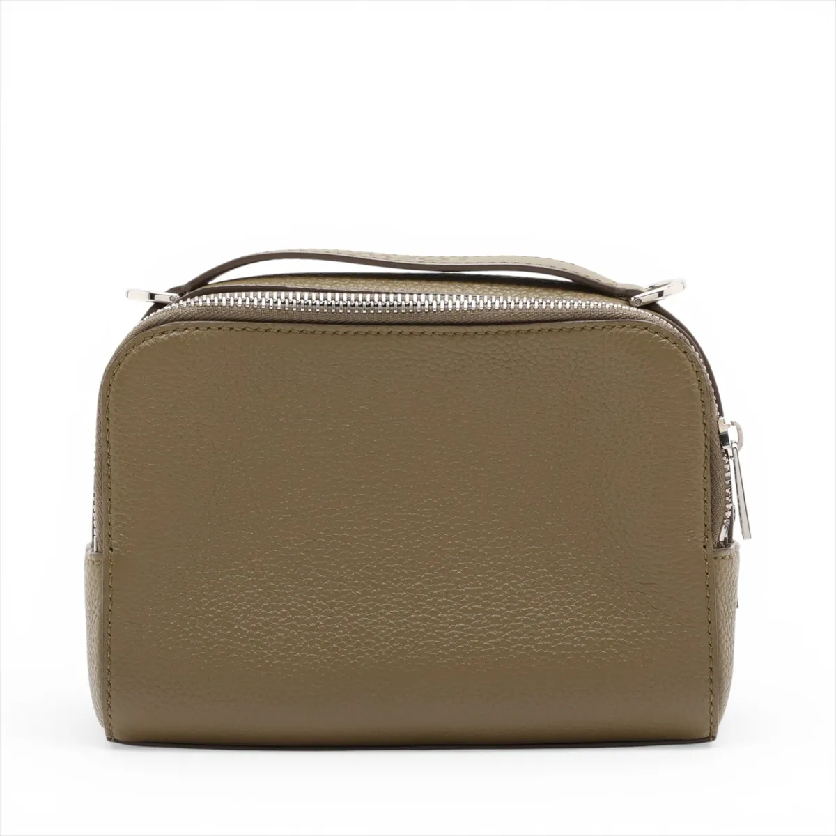 Anagram Camera Crossbody Bag Mini Leather Shoulder Bag Khaki — view 2