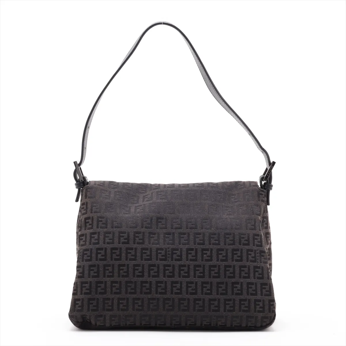 Zucchino Mamma Bucket Canvas x Leather Shoulder Bag, Black 8BR001 — view 2