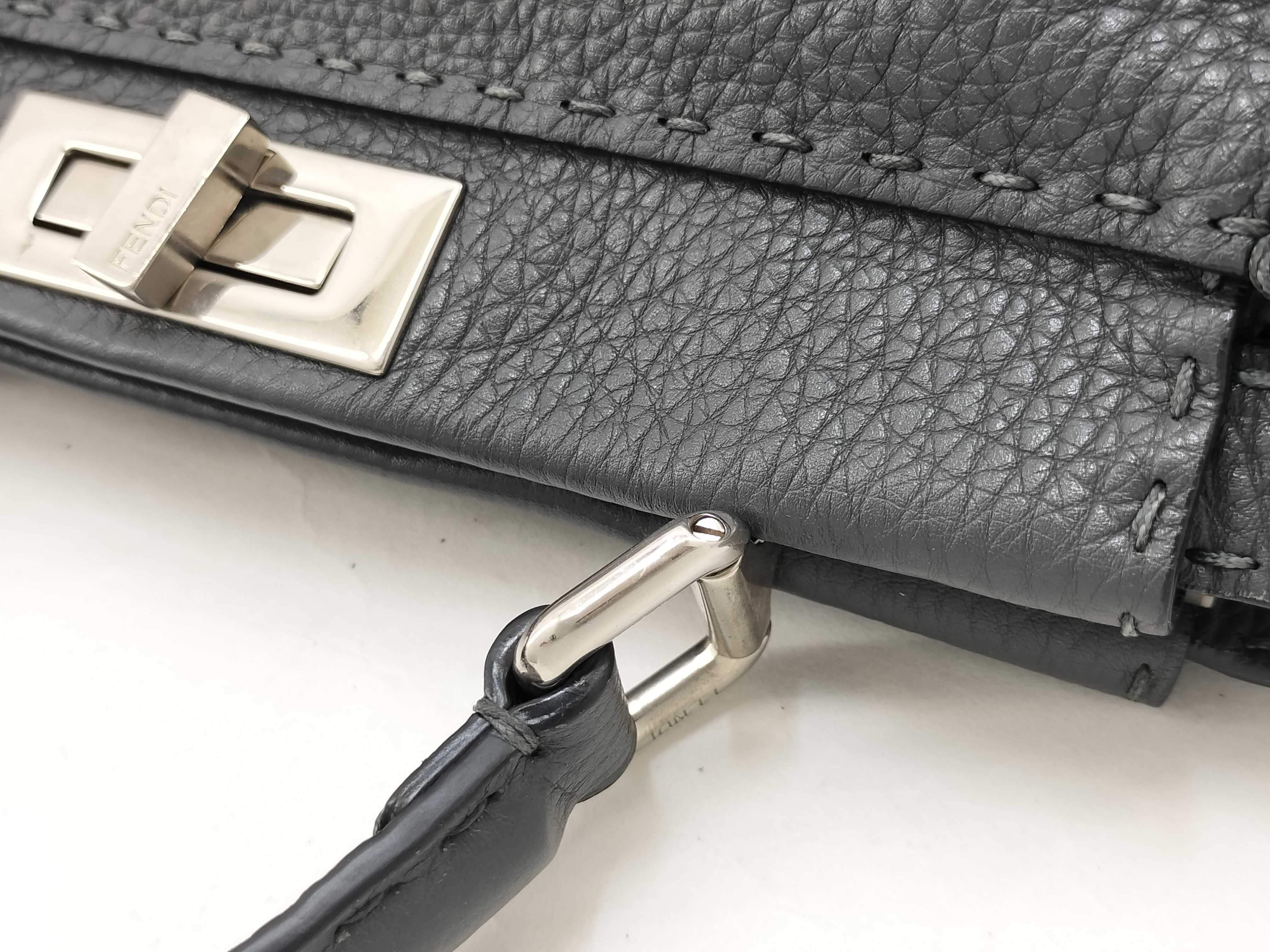 Selleria Peekaboo Handbag (8BN226) with Silver Hardware — view 8