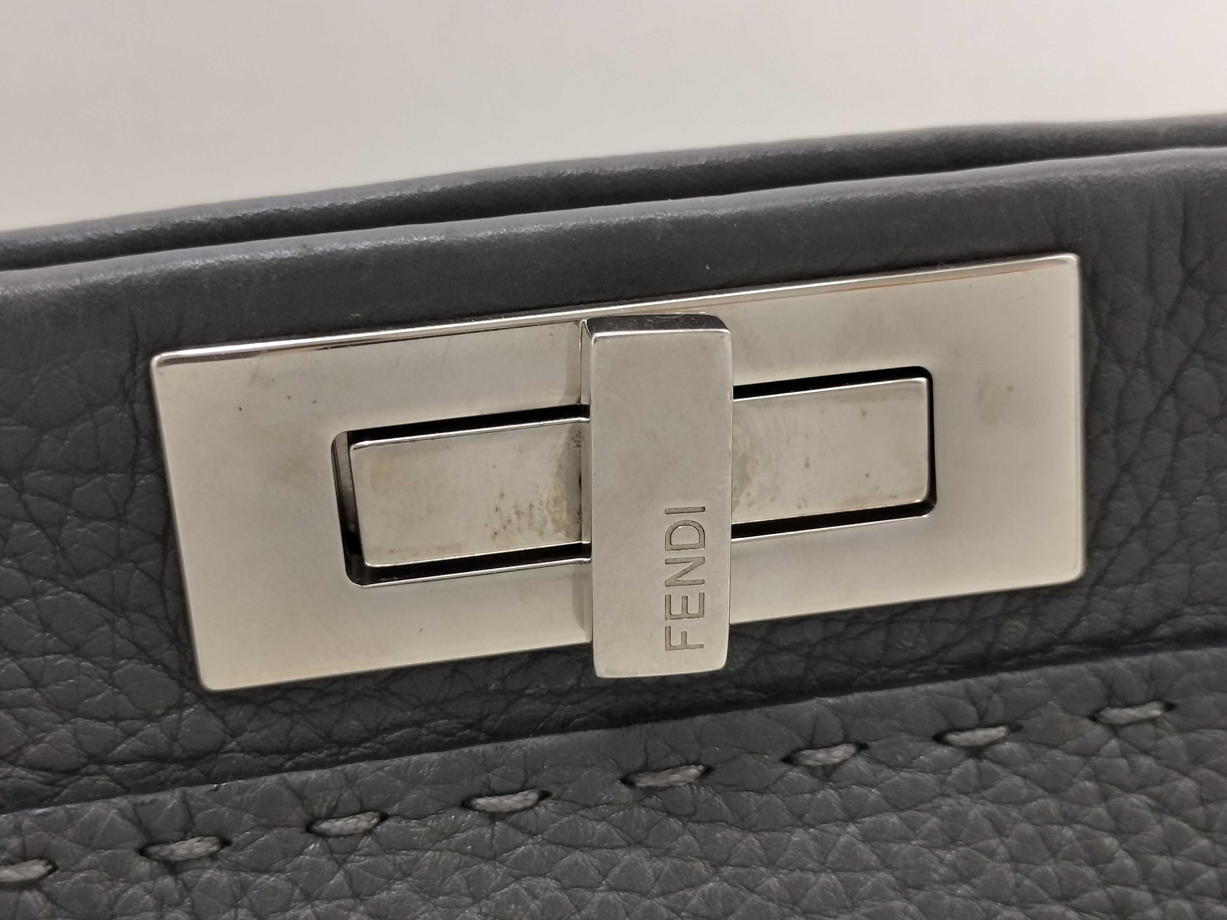 Selleria Peekaboo Handbag (8BN226) with Silver Hardware — view 9