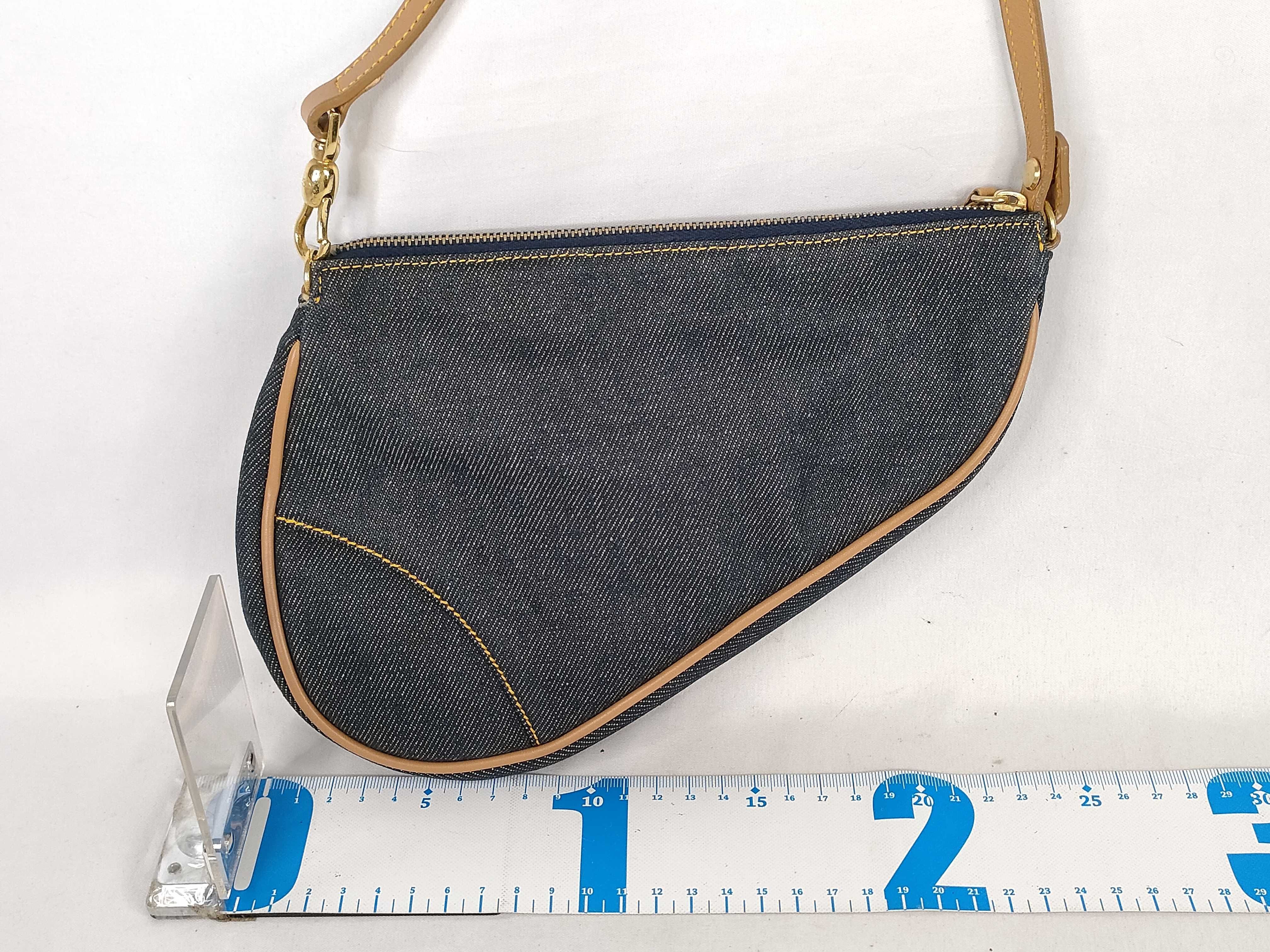 handbag, saddle denim, with dust bag and guarantee tag. — view 2