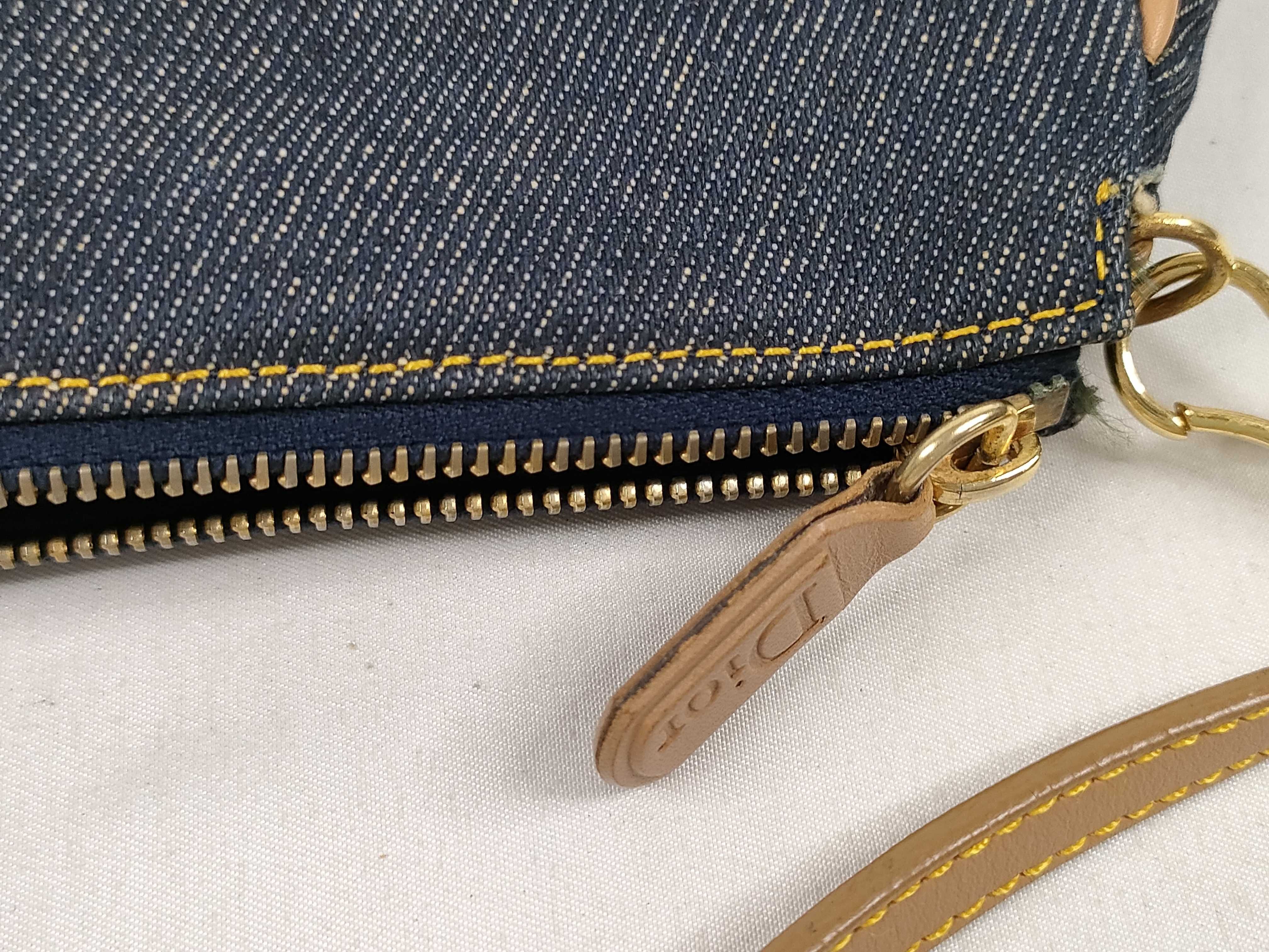 handbag, saddle denim, with dust bag and guarantee tag. — view 12