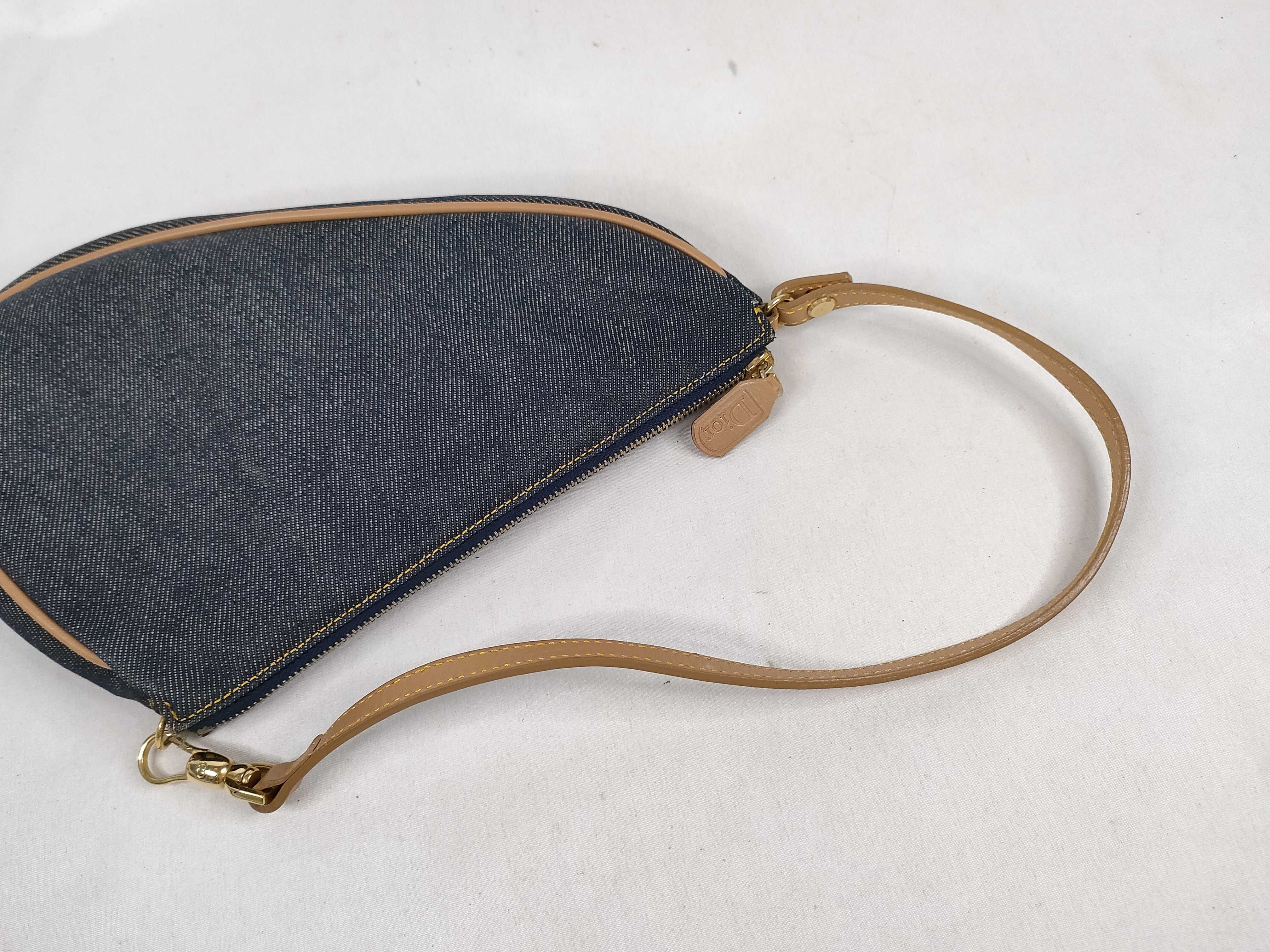 handbag, saddle denim, with dust bag and guarantee tag. — view 3
