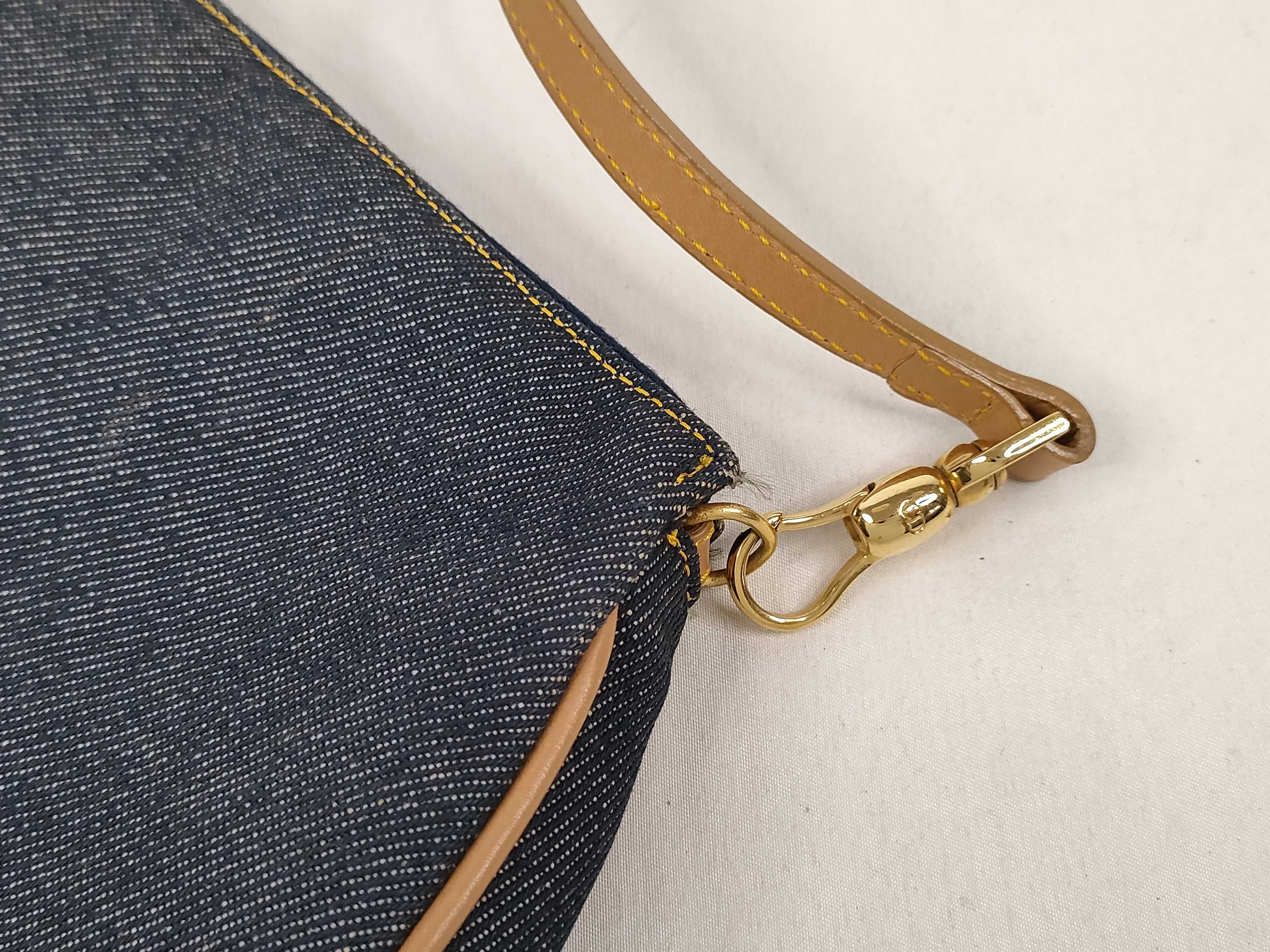 handbag, saddle denim, with dust bag and guarantee tag. — view 5