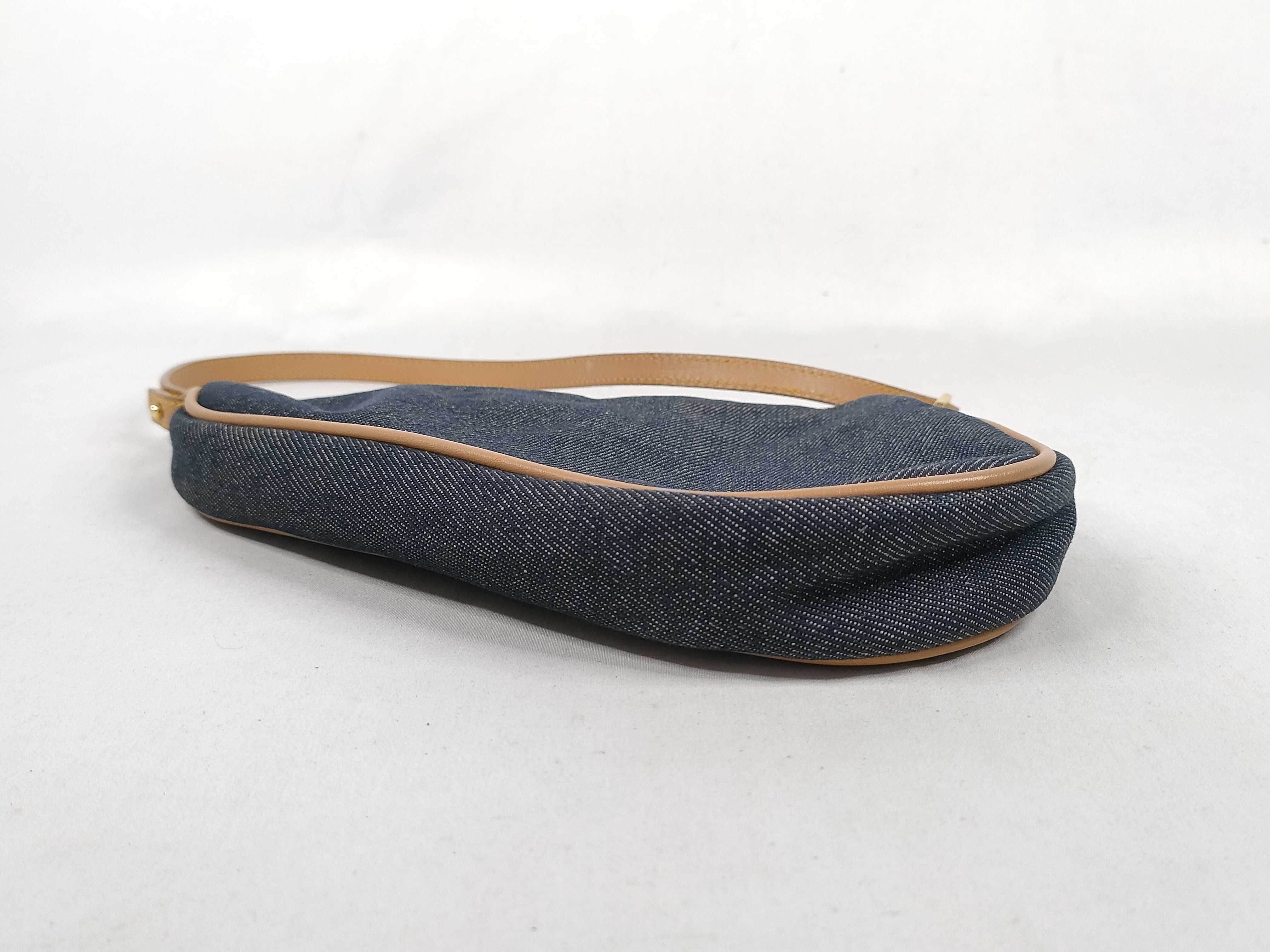 handbag, saddle denim, with dust bag and guarantee tag. — view 7