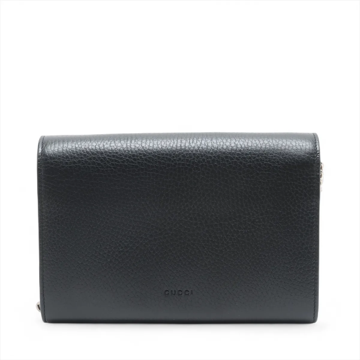Dionysus Leather Chain Wallet, Black, 401231 — view 2