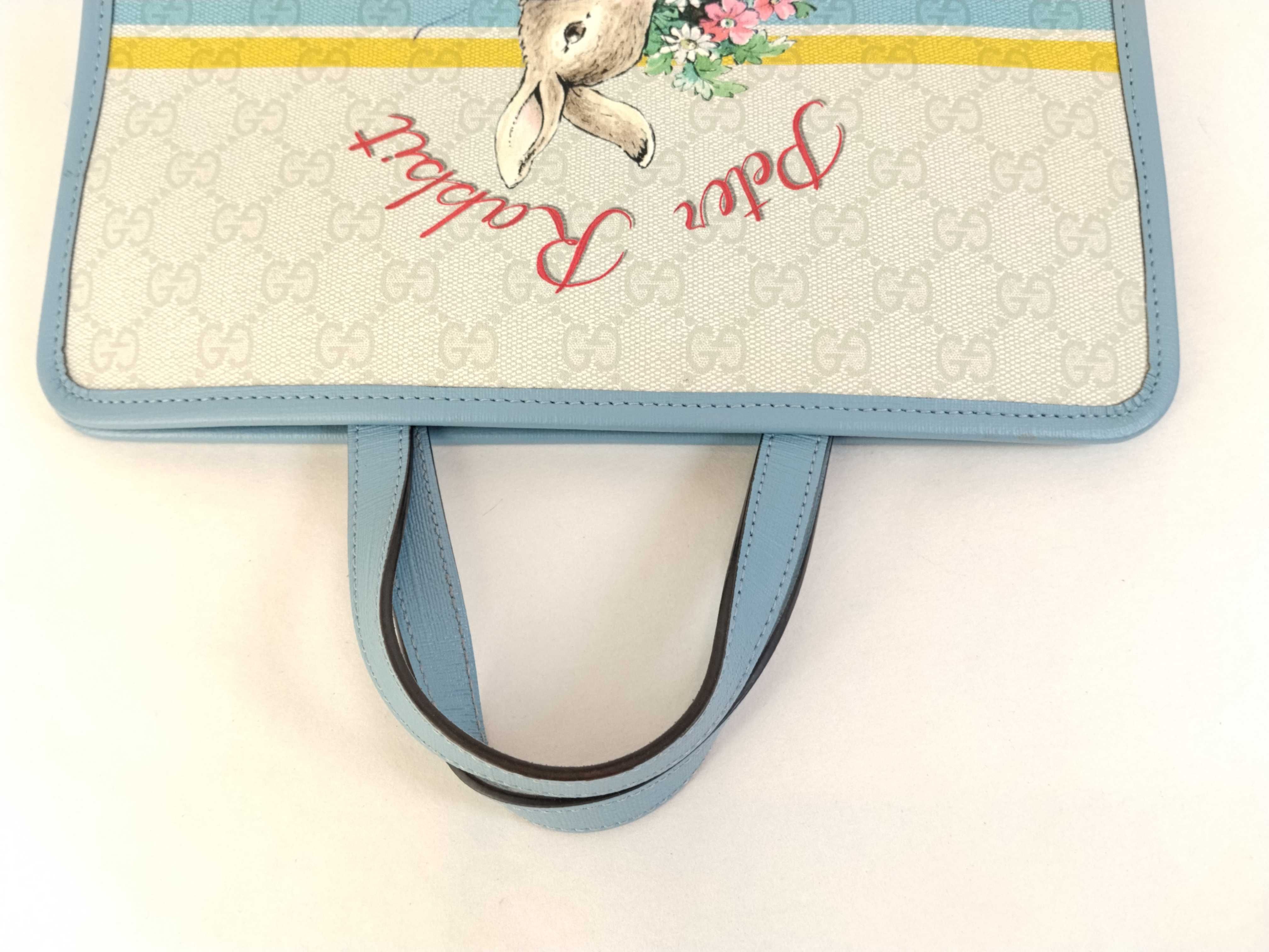 GG Supreme Children's PVC x Leather Handbag Blue 605614 Peter Rabbit Handbag — view 3