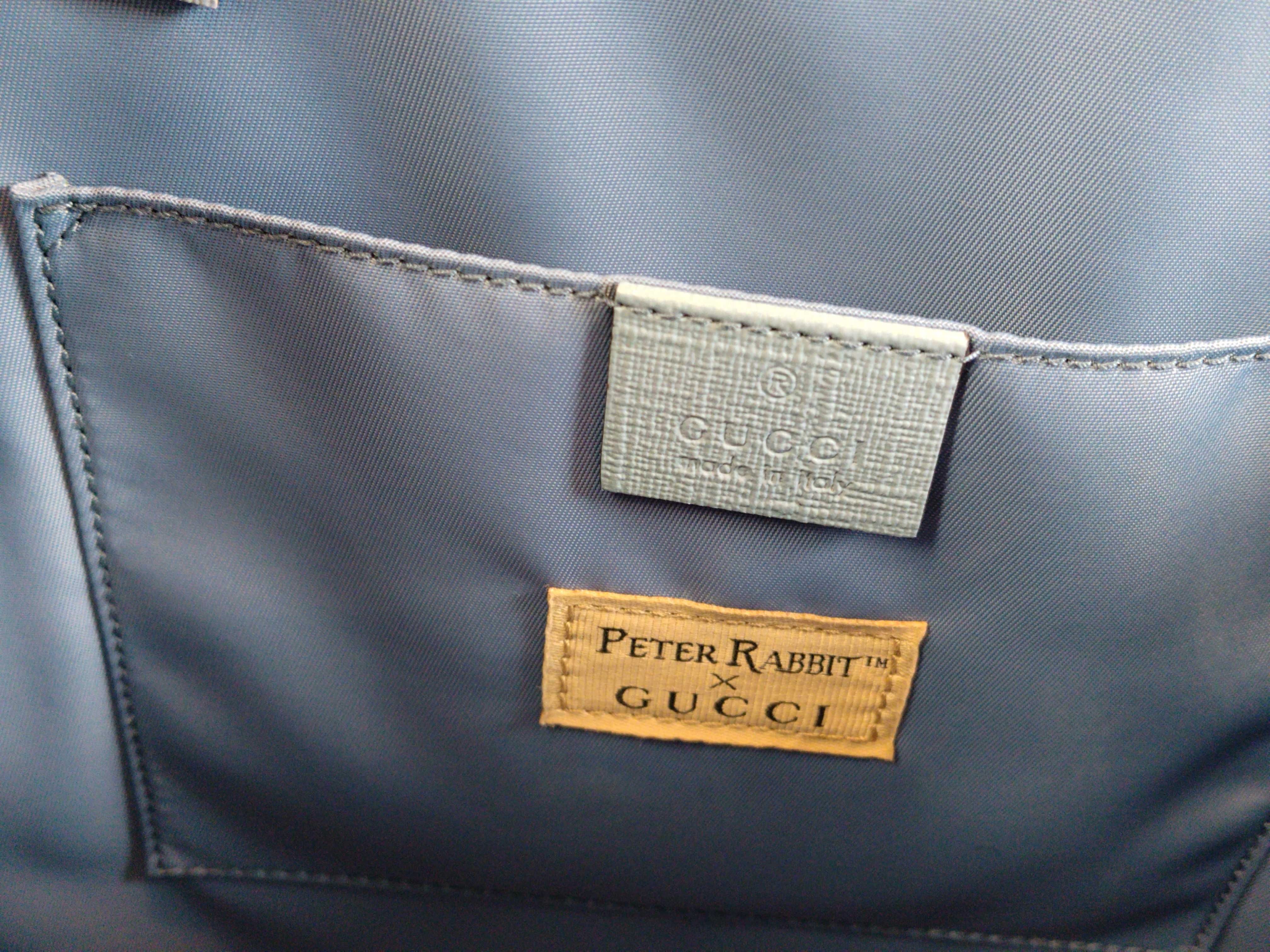 GG Supreme Children's PVC x Leather Handbag Blue 605614 Peter Rabbit Handbag — view 10